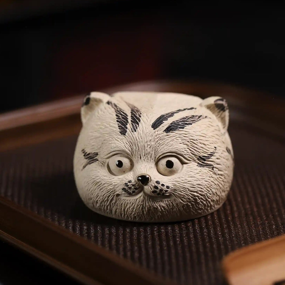 Handmade White Cat Shape Porcelain Teacup