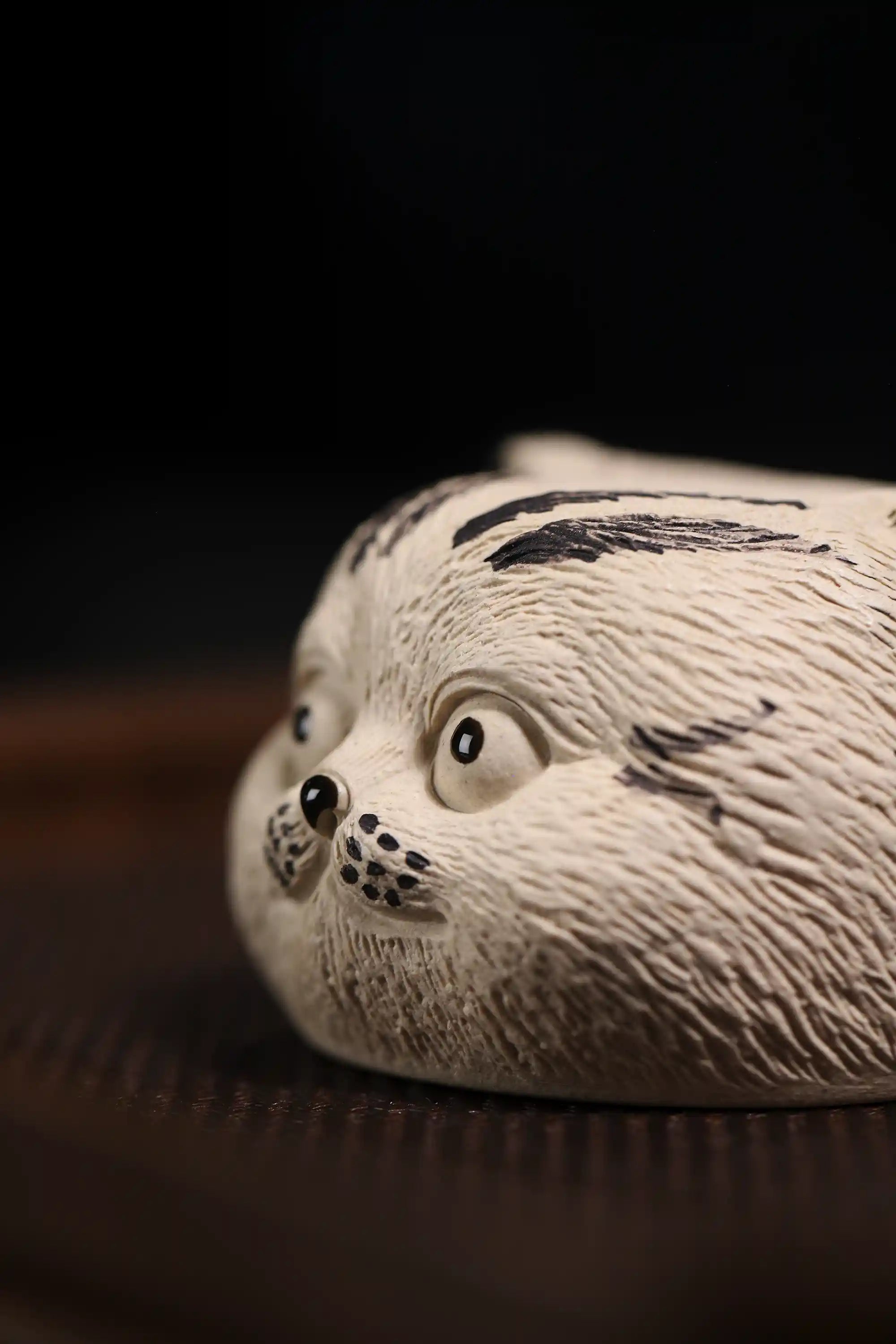 Handmade White Cat Shape Porcelain Teacup