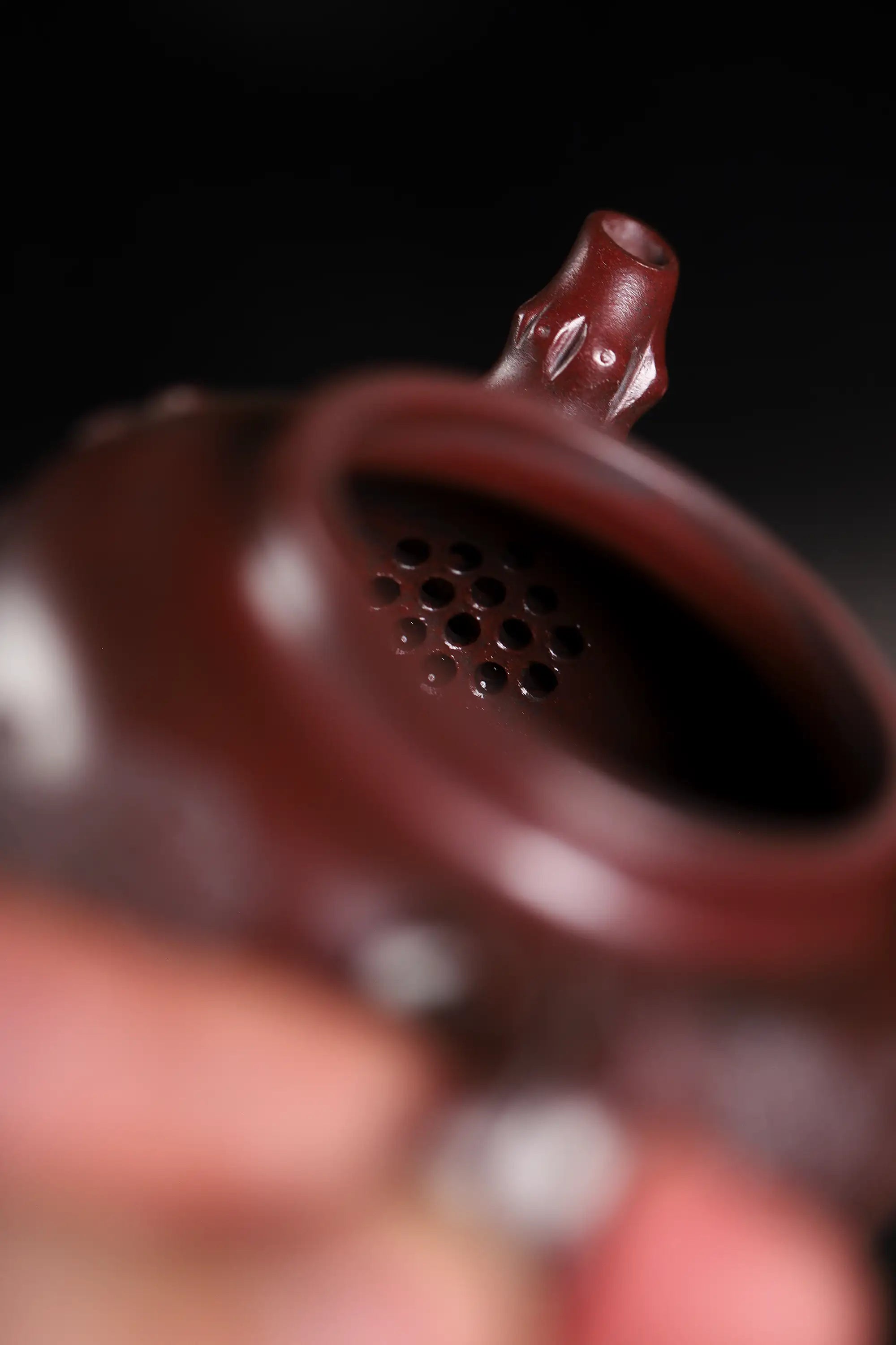 Landscape Carving & 'Highest Goodness' Inscription Fully Handmade Zijinsha-Purple Clay 'Plum Herald Spring' Yixing Teapot
