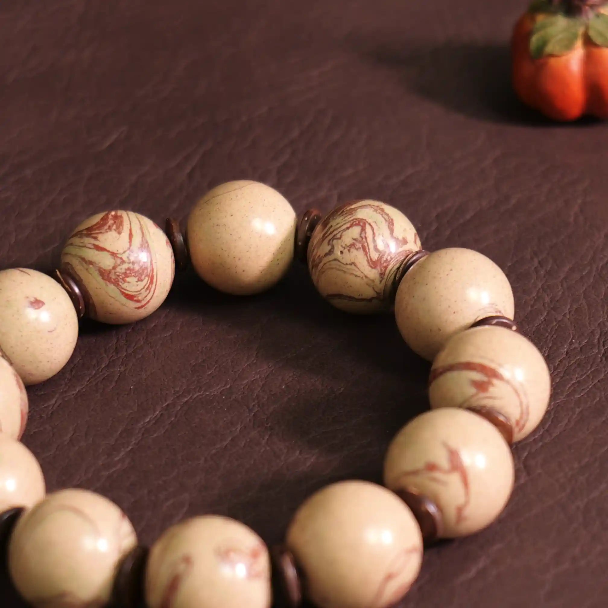 Light Brown Flowing Pattern Dunhuang Colored Sand Bracelet