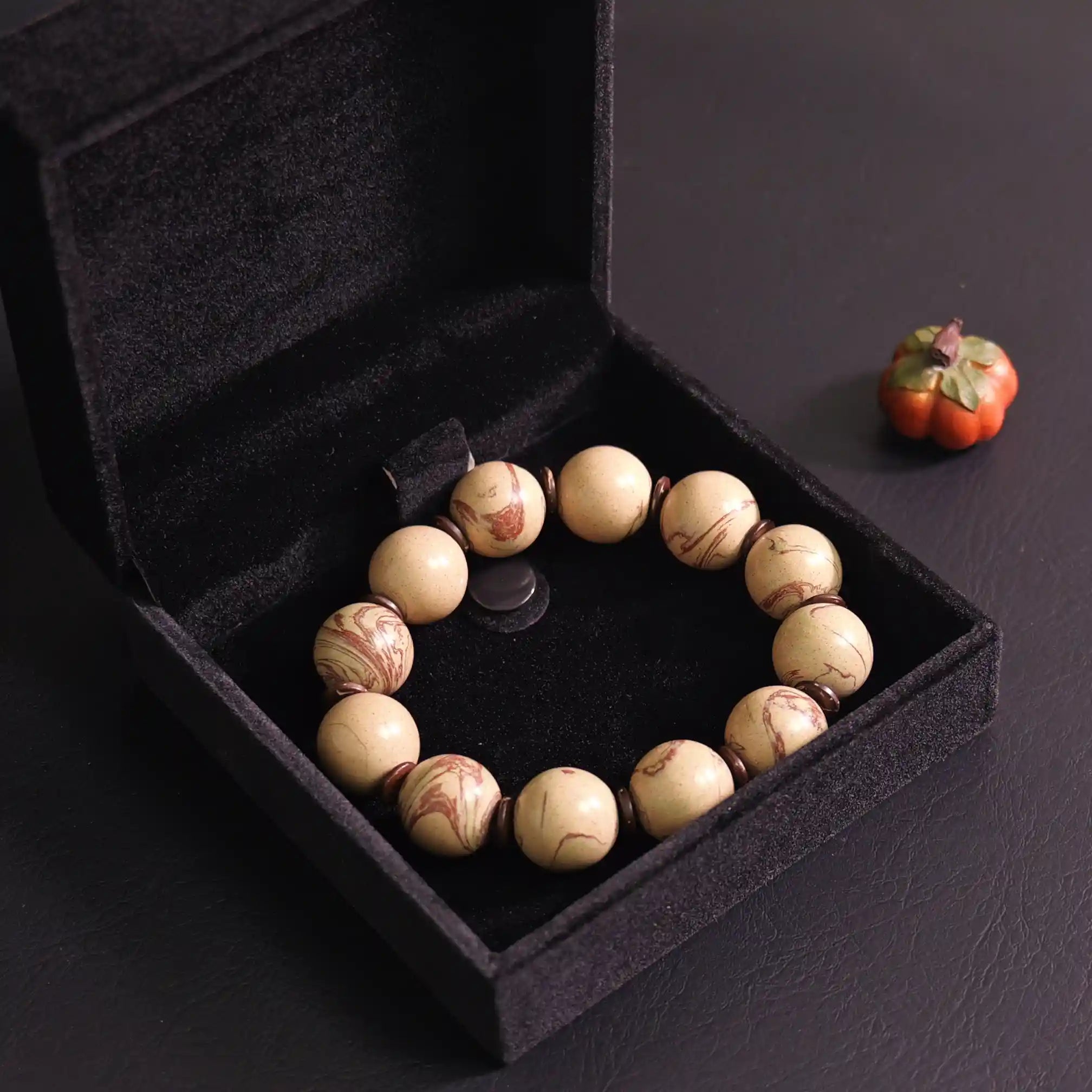 Light Brown Flowing Pattern Dunhuang Colored Sand Bracelet