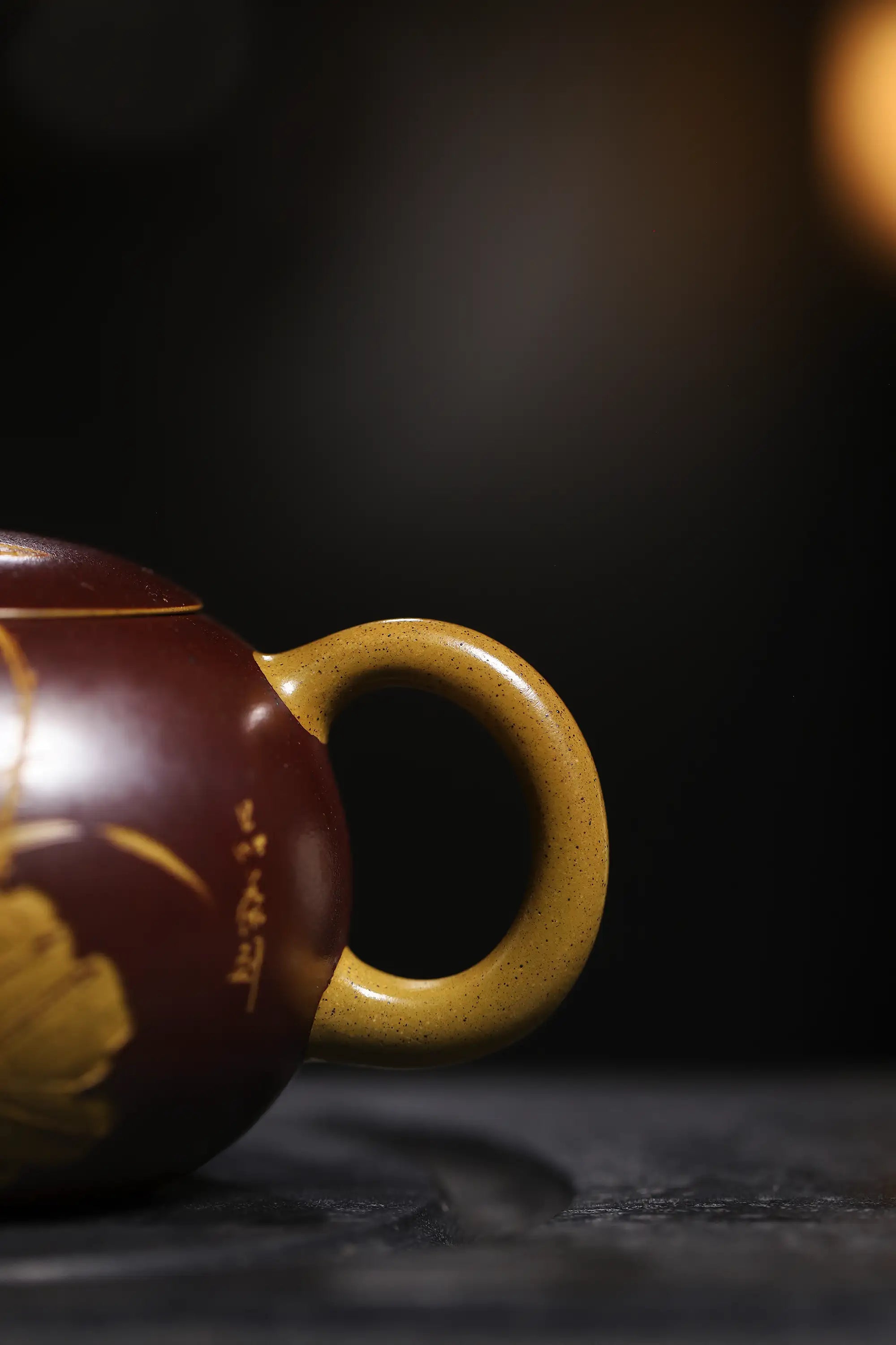 Lotus & 'Ode to Lotus' Carving Fully Handmade Duan Clay 'Xishi' Yixing Teapot