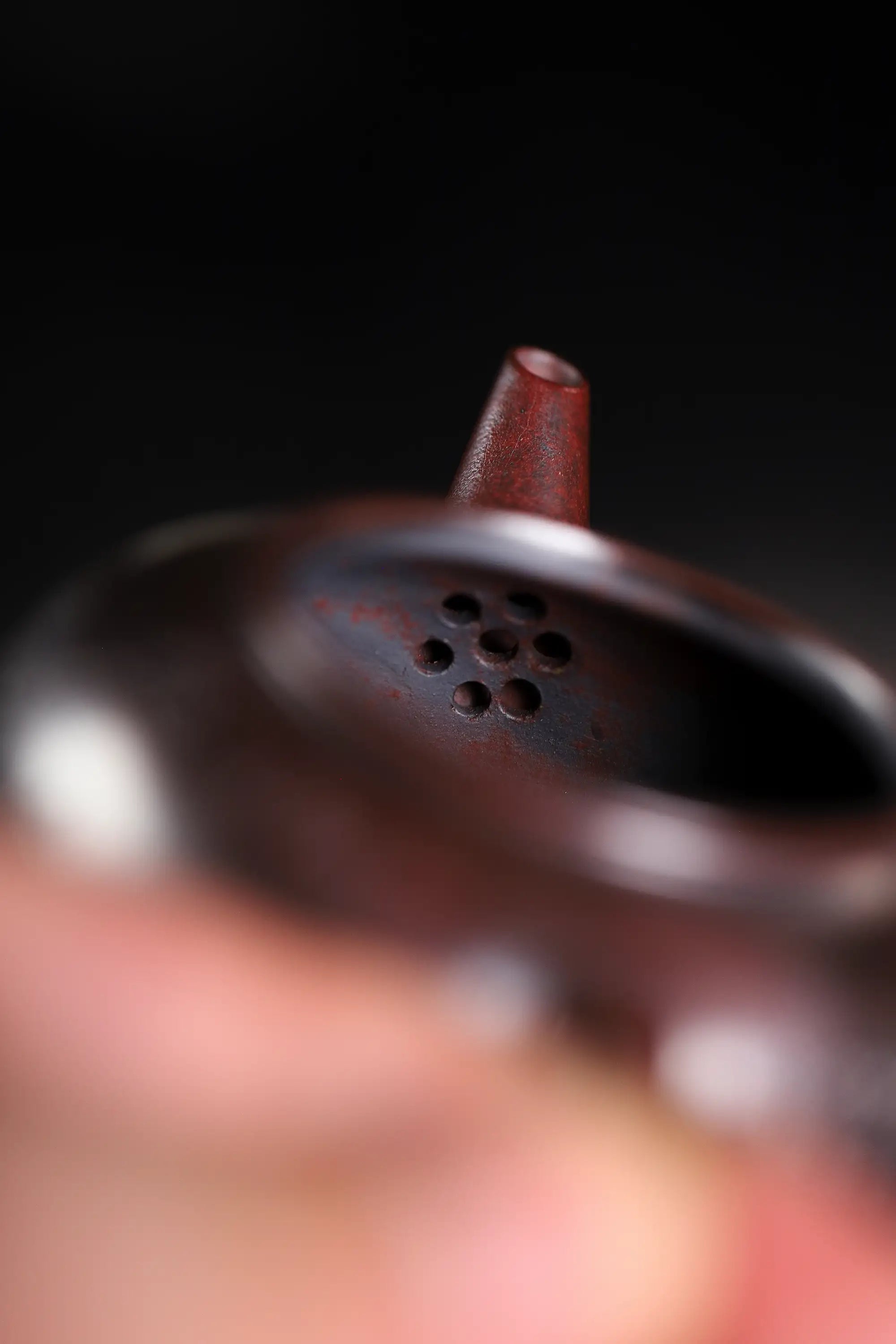 Magpie on Plum Branch Engraving Fully Handmade Purple Gold Sand 'Shui Ping' Yixing Teapot