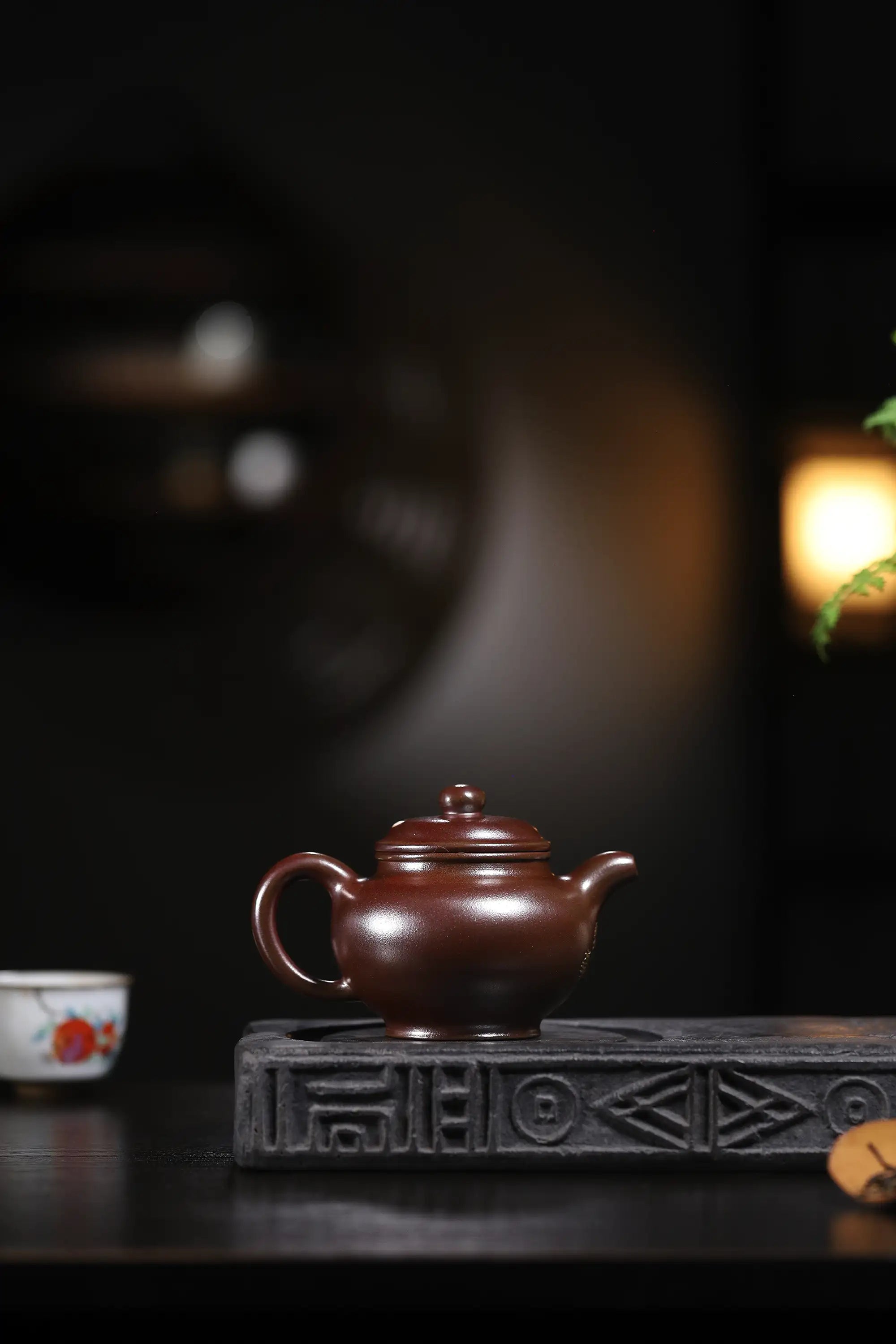 Orchid Painting Fully Handmade Tianqing-Purple Clay 'Duo Zhi' Yixing Teapot