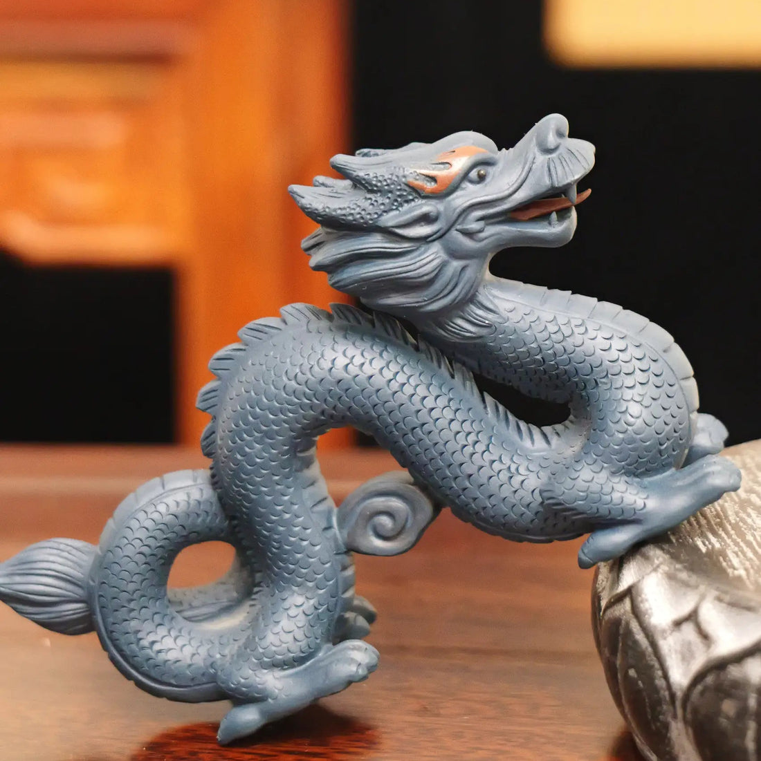 Yixing Zisha Handmade Coiled Dragon Tea Pet