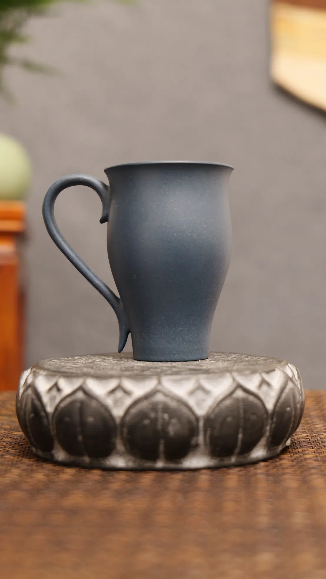 Eternal Blossom: Yixing Zisha Teacup with Butterfly Dance