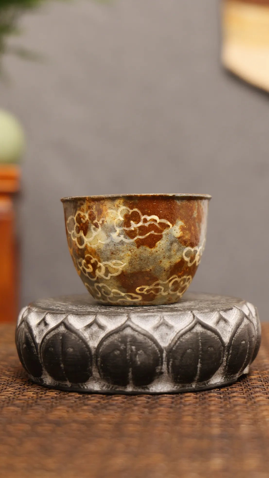 Dunhuang Pilgrim’s Chalice: Yixing Zisha Teacup with Cloud & Bird Motif