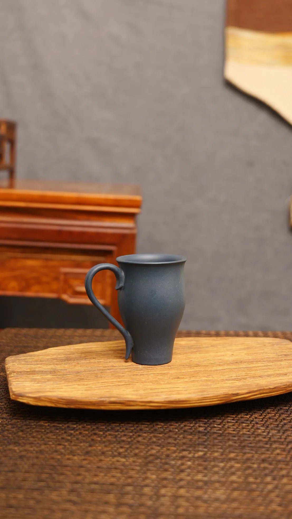 Eternal Blossom: Yixing Zisha Teacup with Butterfly Dance