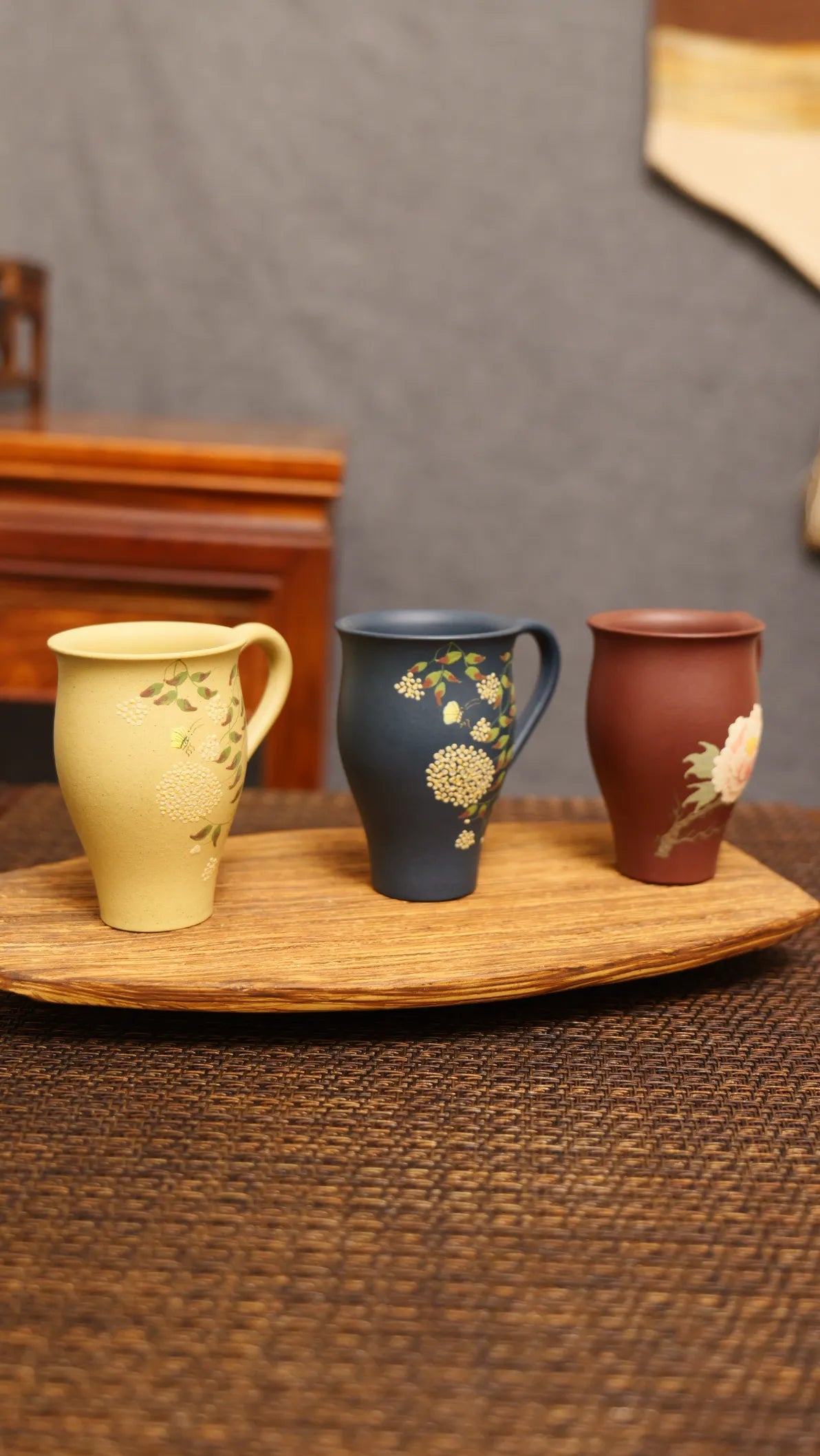 Royal Blossom: Yixing Zisha Peony Teacup