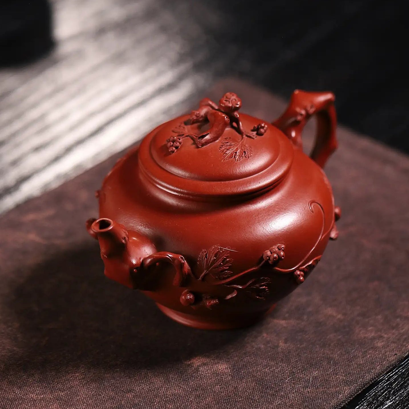 Plum Blossom Herald Spring Fully Handmade Zhu Ni Yixing Teapot