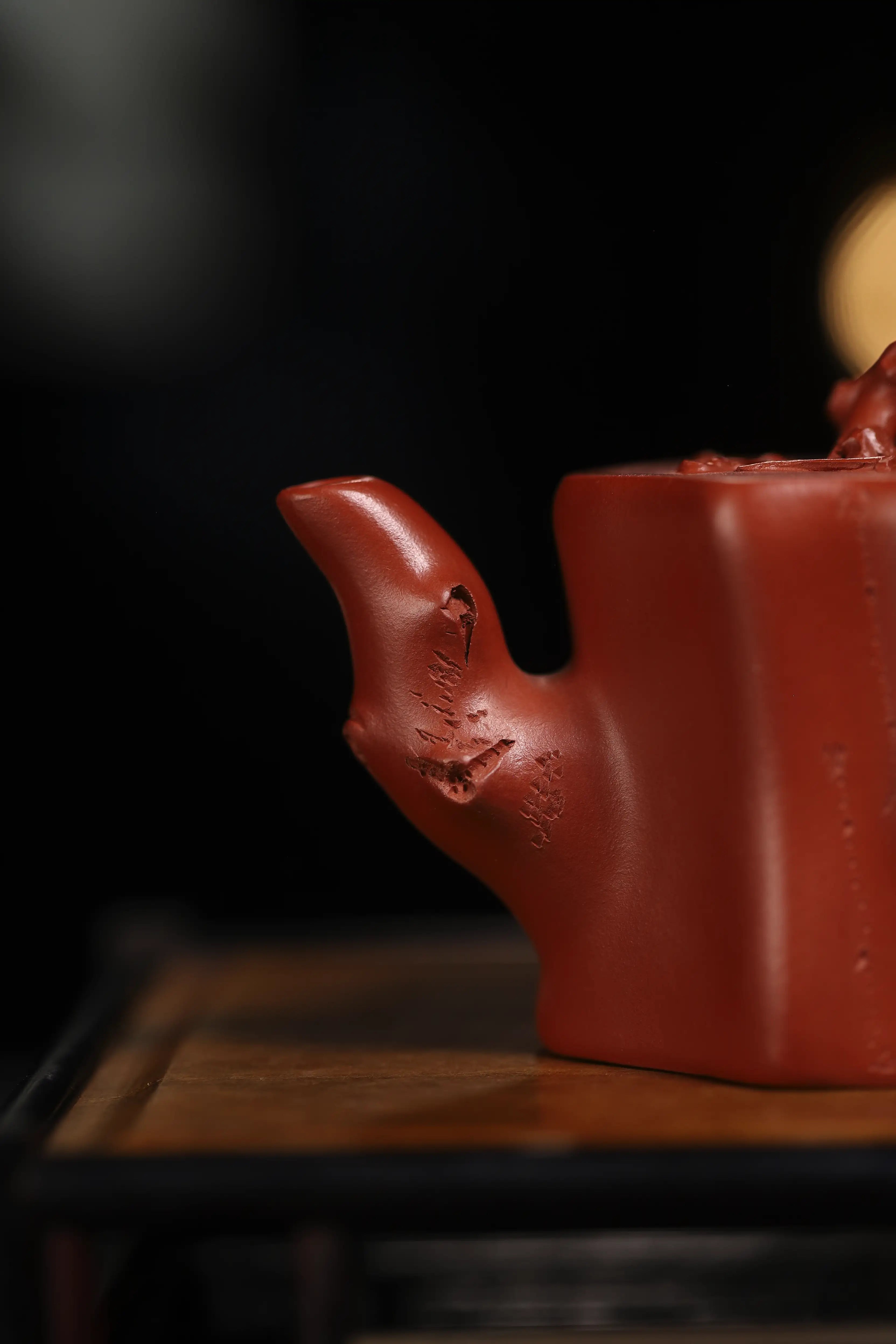 Plum Blossom Engraving Fully Handmade Zhu Ni Clay 'Mei Zhuang' Yixing Teapot