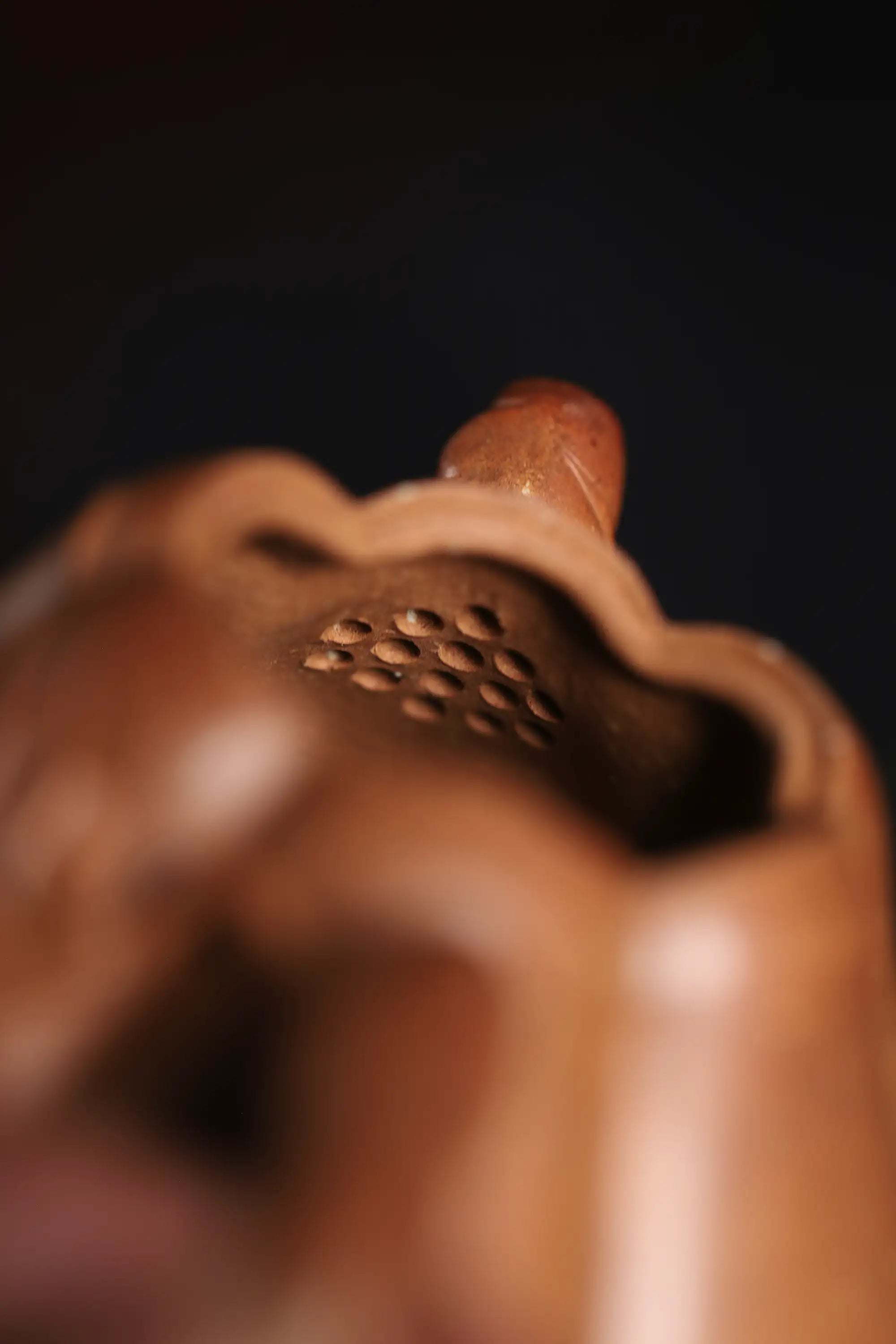 Pumpkin Ribbed Pattern Fully Handmade Flocculent Golden Duan Clay Yixing Teapot