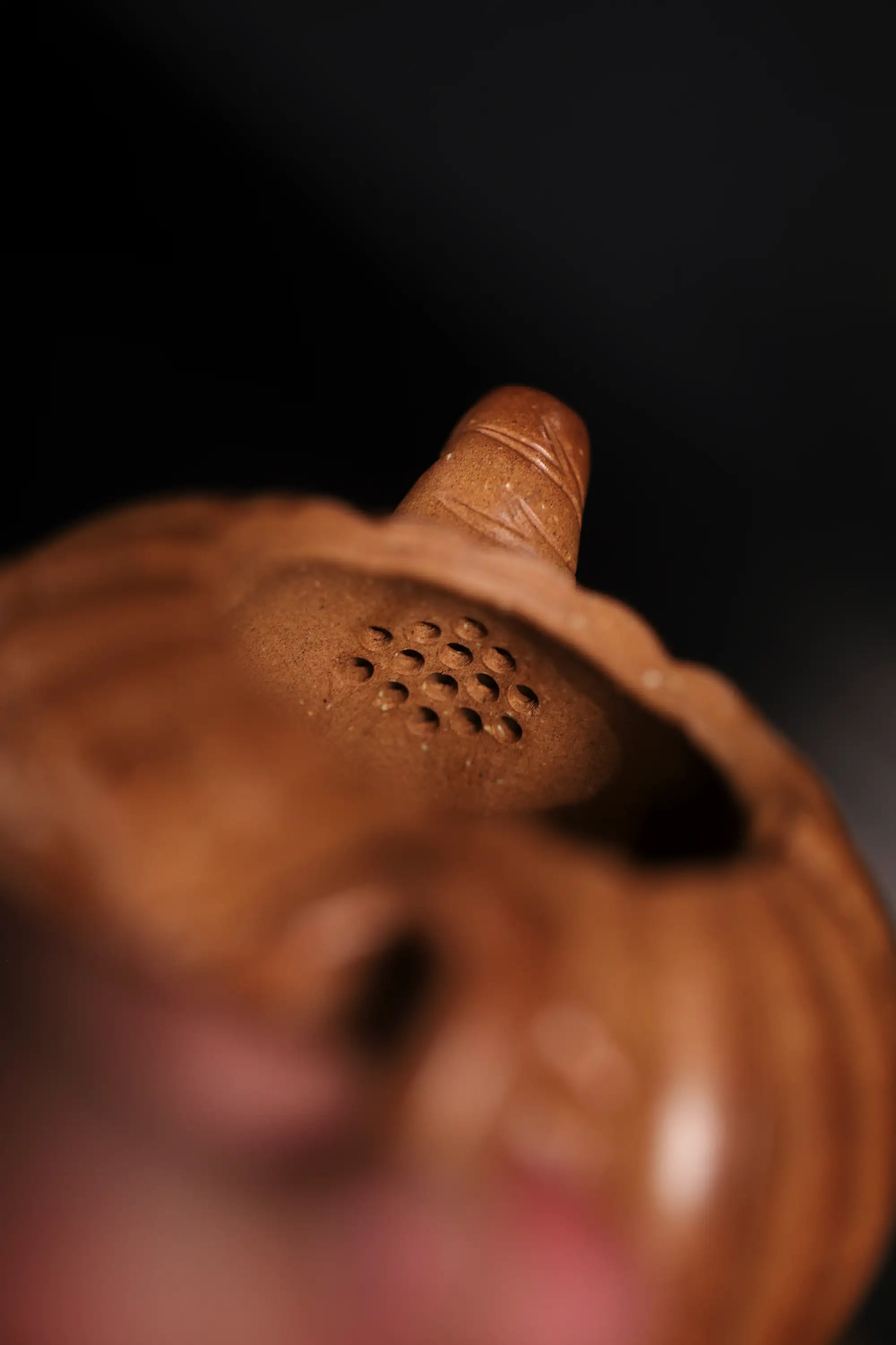 Pumpkin Ribbed Pattern Fully Handmade Flocculent Golden Duan Clay Yixing Teapot