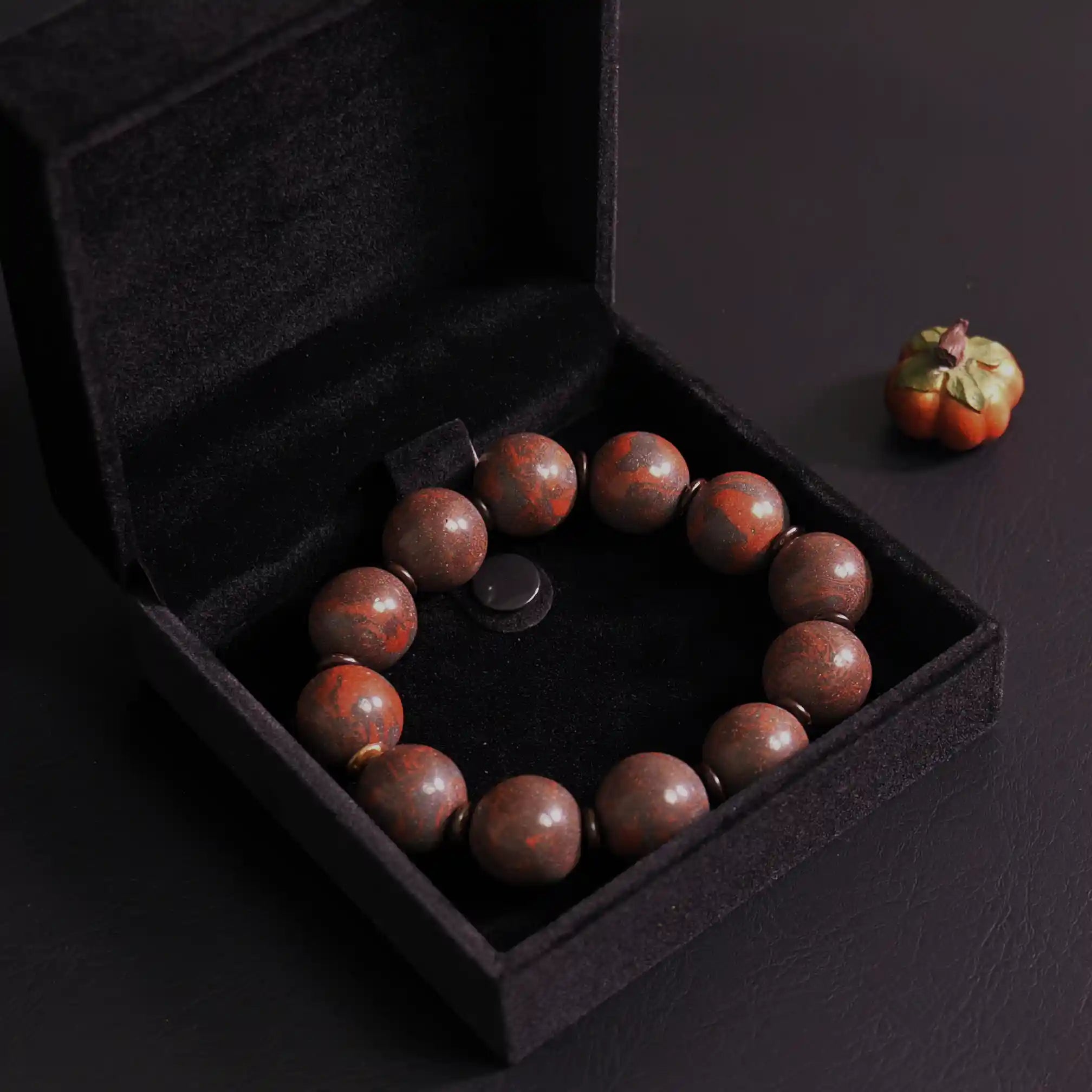 Reddish Brown Flowing Pattern Dunhuang Colored Sand Bracelet
