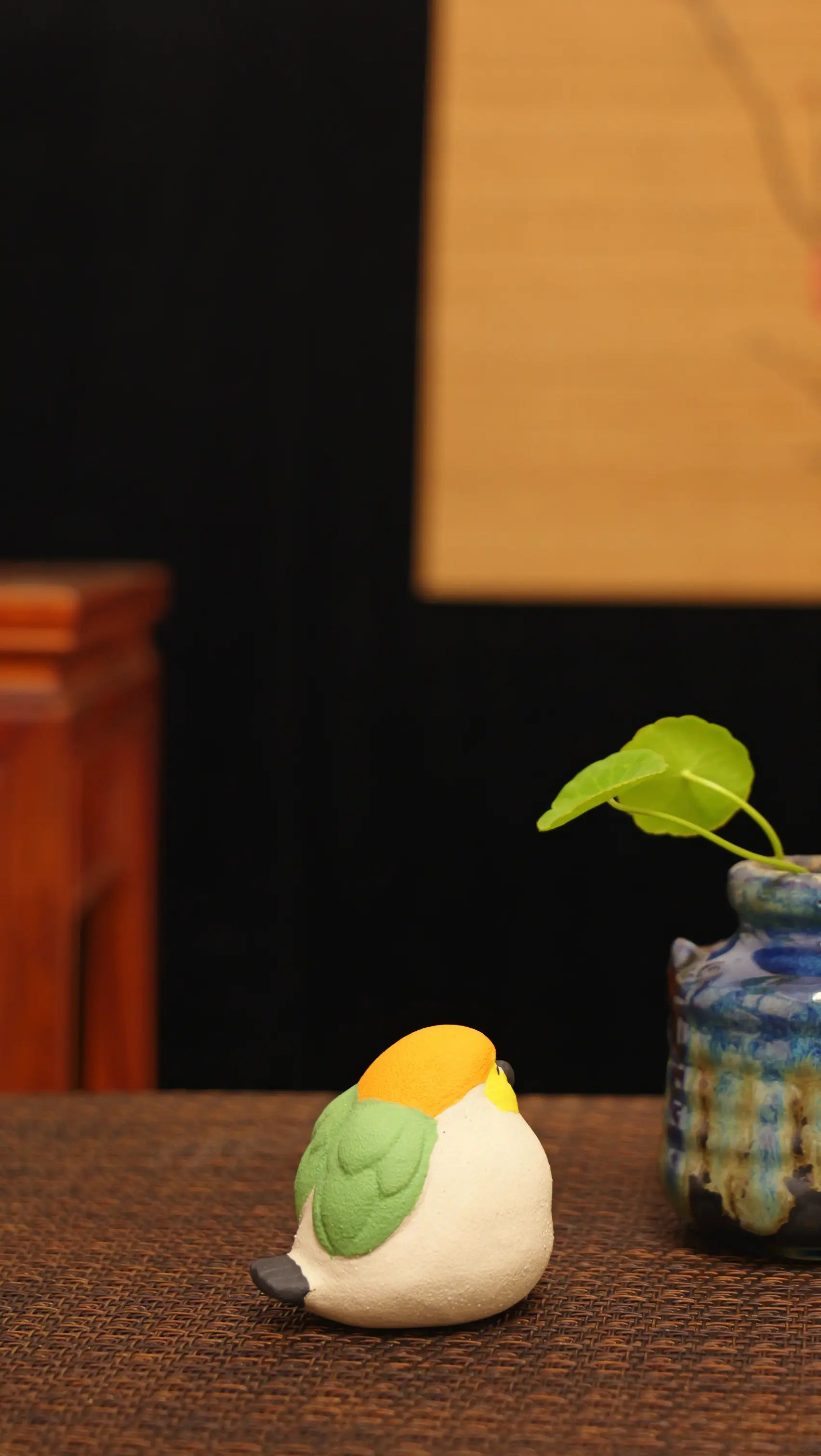 Round Chubby Bird Tea Pet