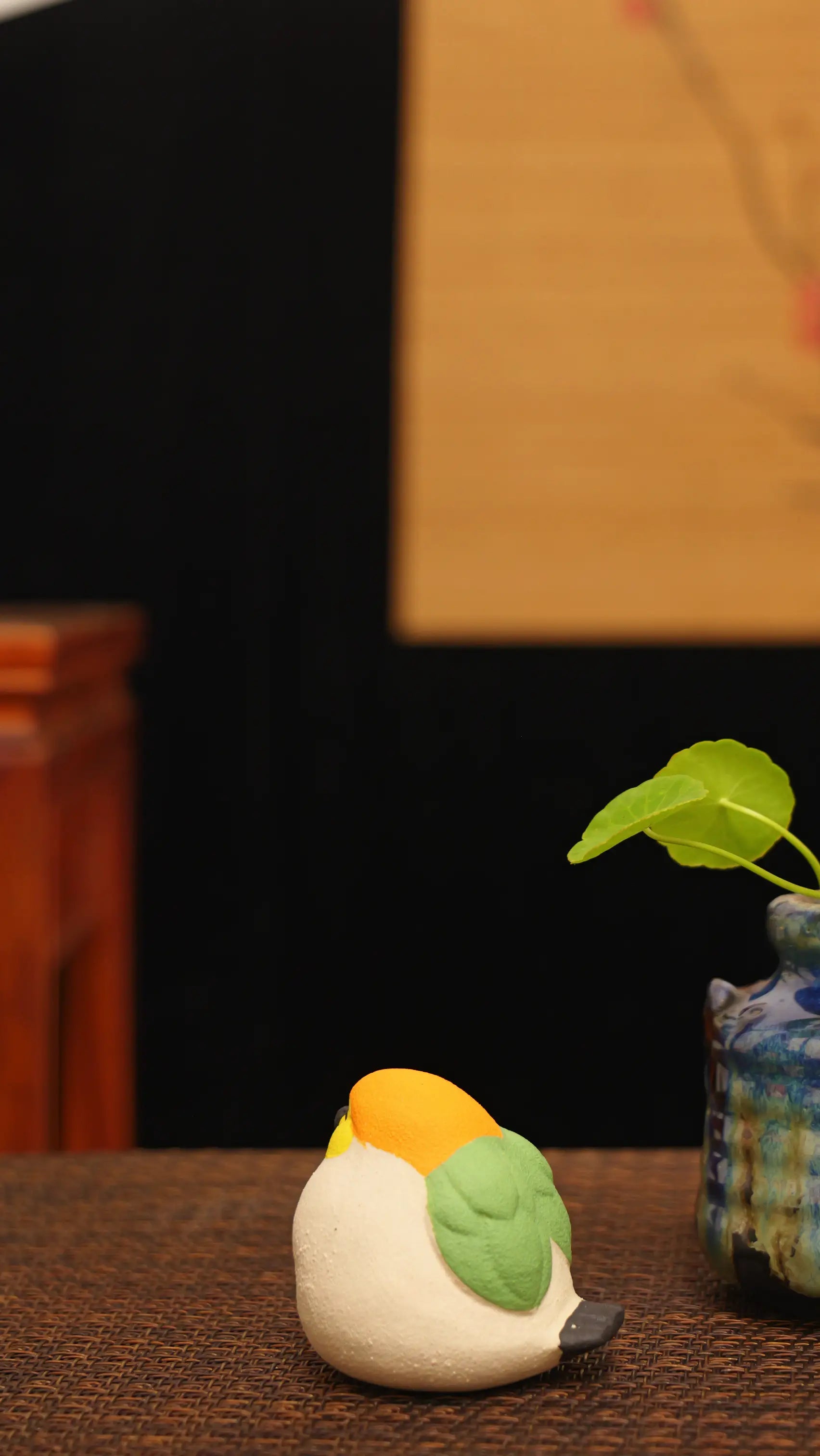Round Chubby Bird Tea Pet