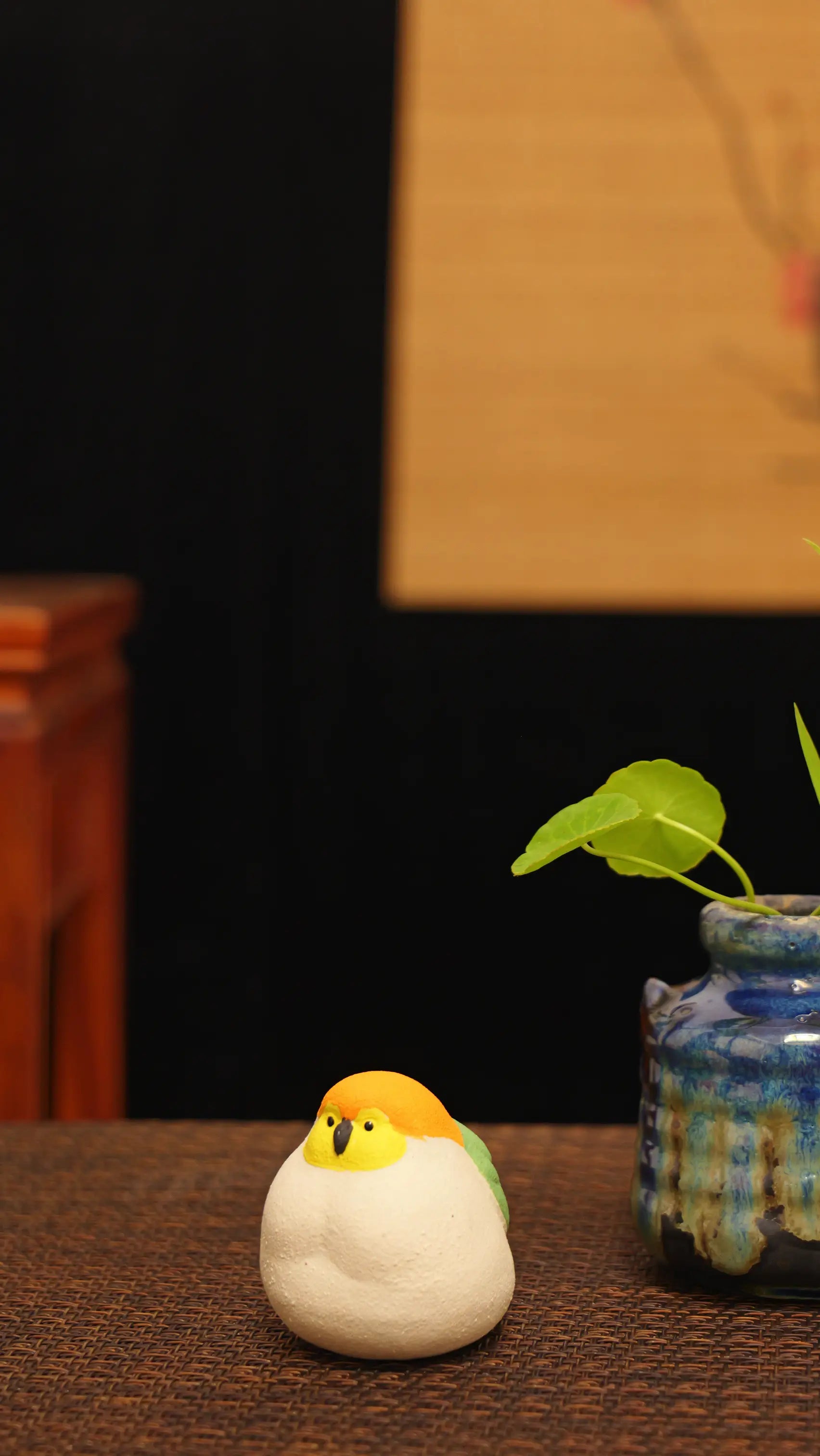 Round Chubby Bird Tea Pet