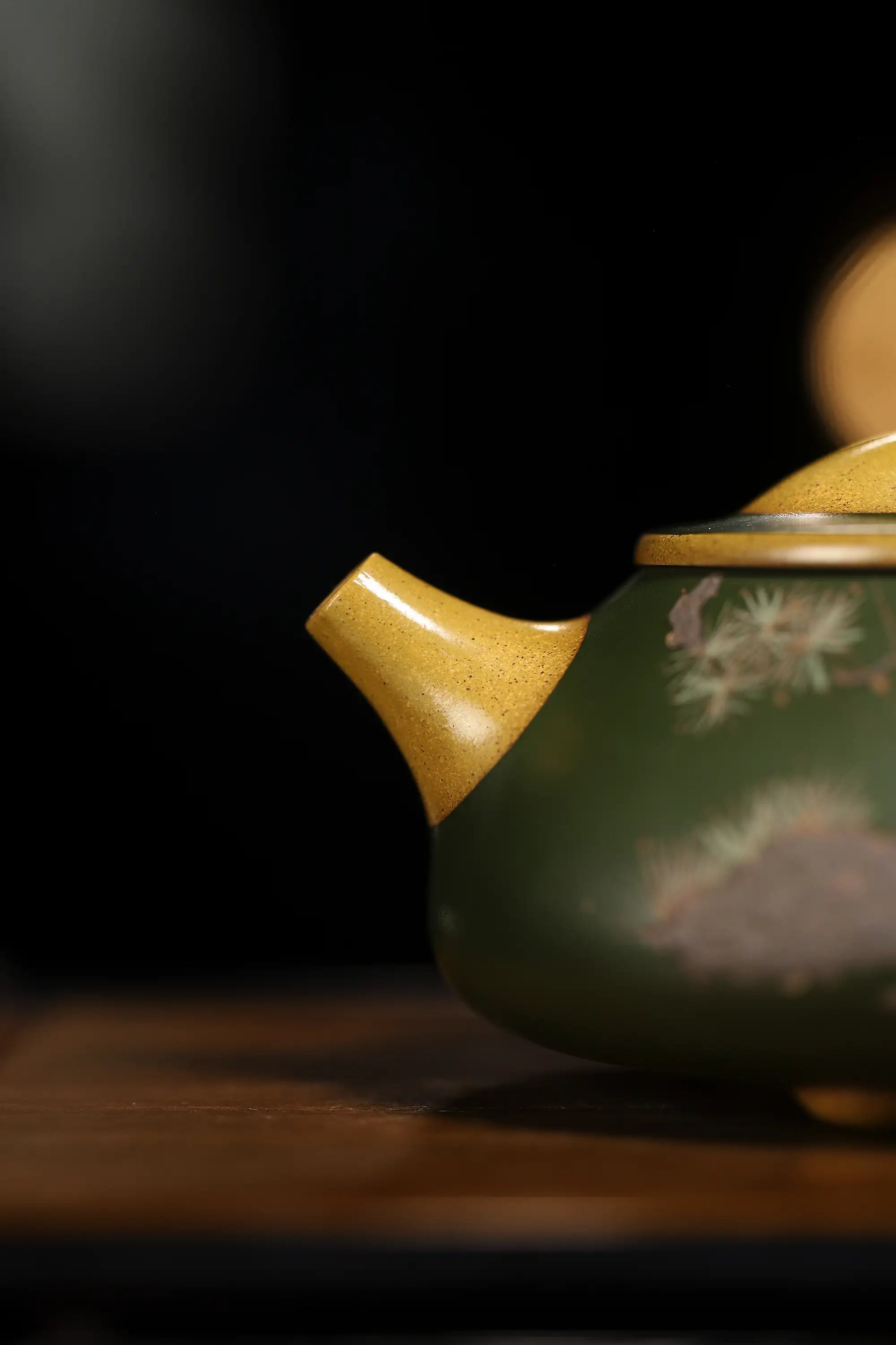 Squirrel Painting & Philosophical Inscription Fully Handmade Duan Clay 'Jingzhou Shi Piao' Yixing Teapot