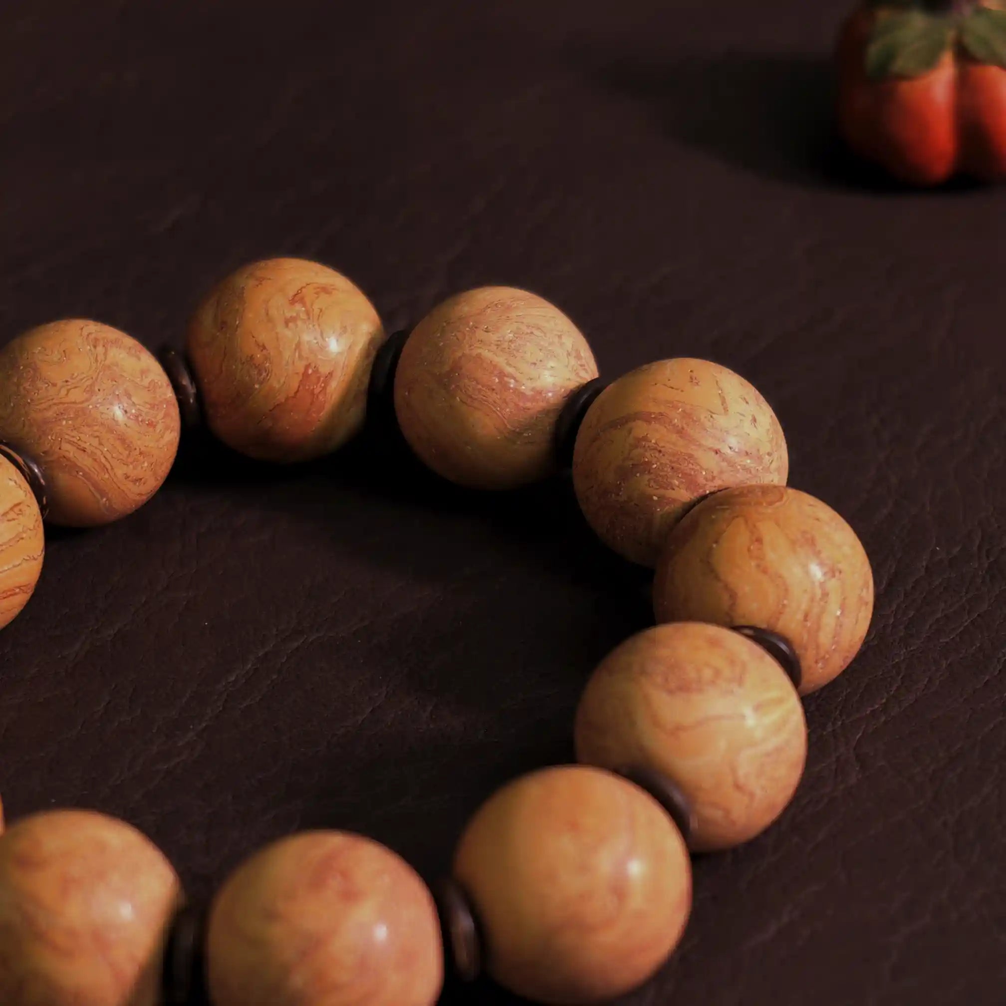 Warm Brown Flowing Pattern Dunhuang Colored Sand Bracelet