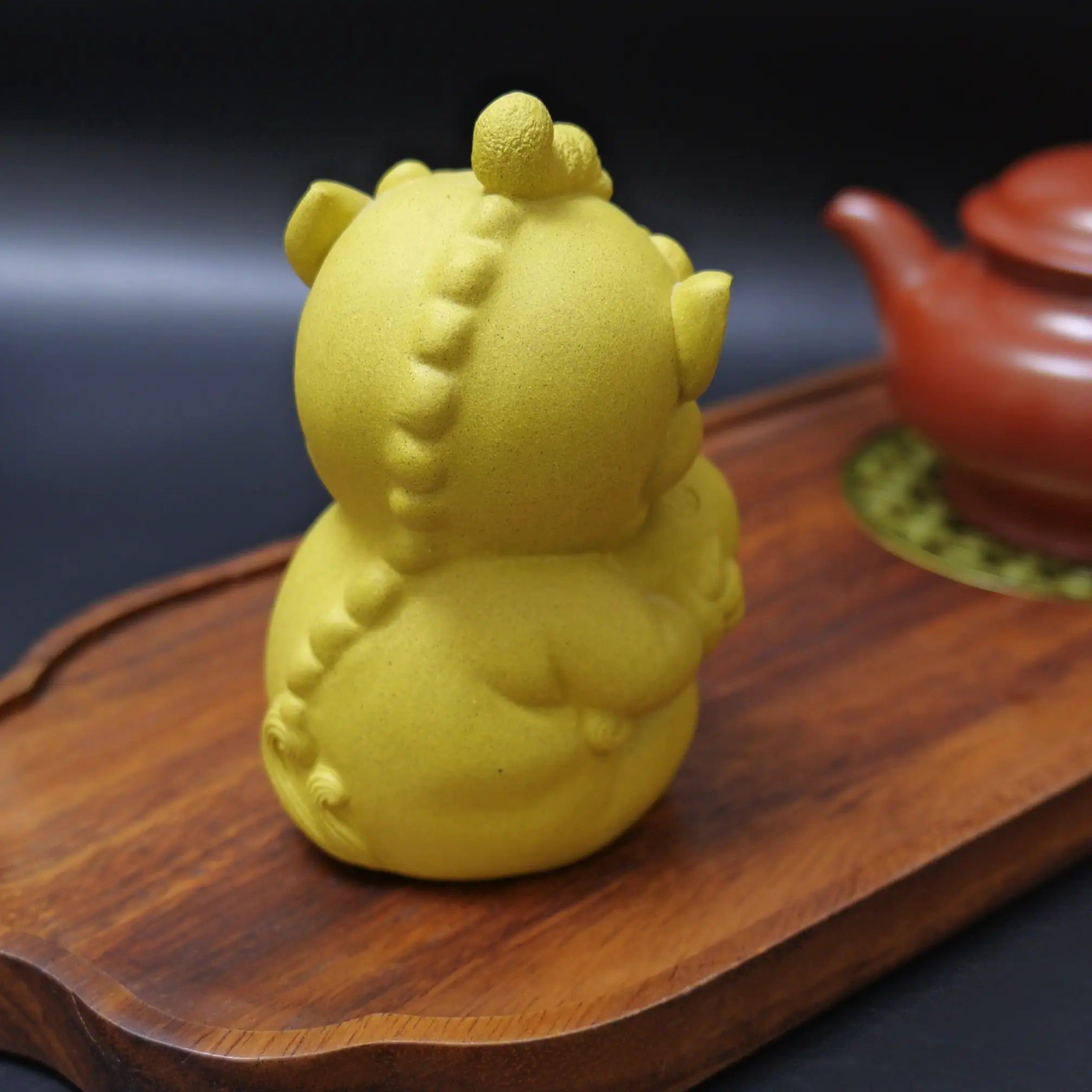 Yixing Clay Handmade Coin Ball Guardian Lion Tea Pet