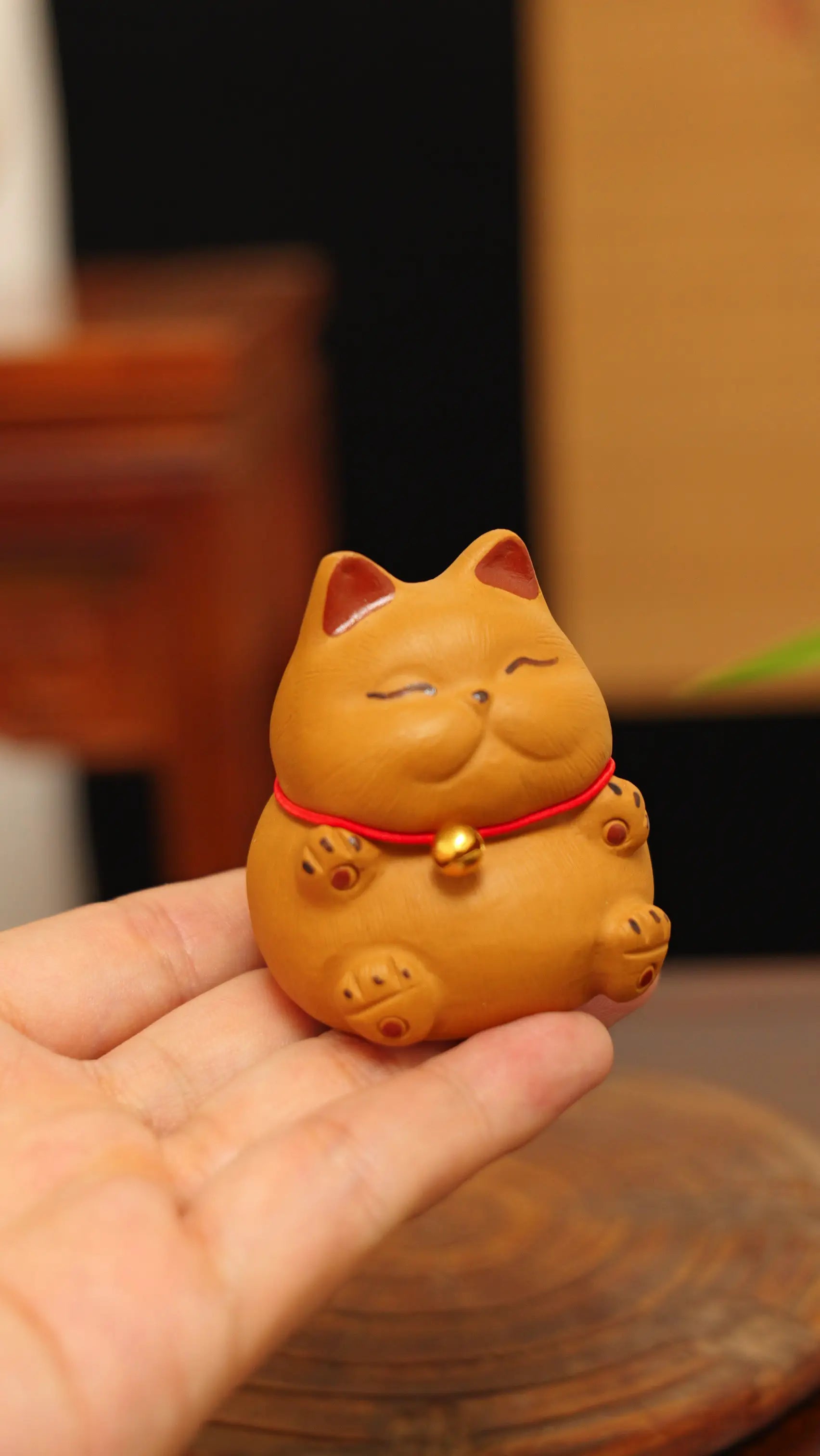 Yixing Clay Handmade Lucky Cat Tea Pet