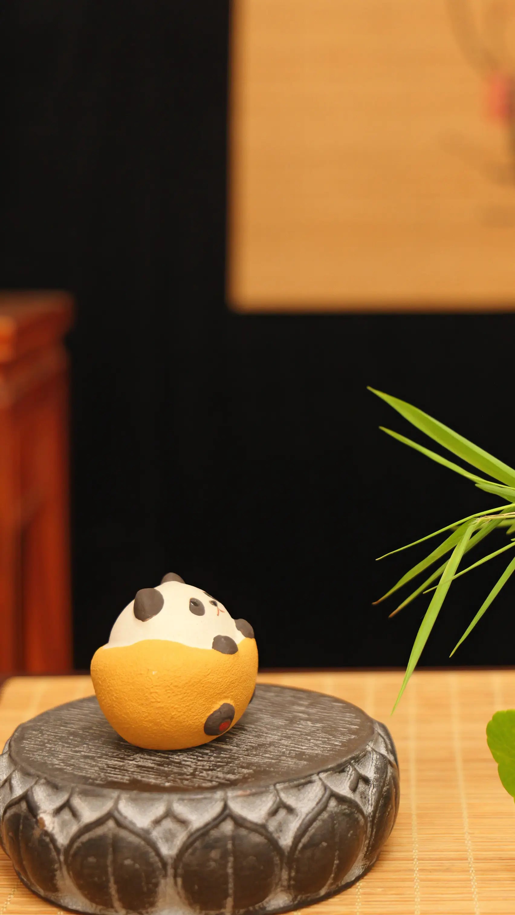 Yixing Zisha Handmade Yuanbao Panda Tea Pet