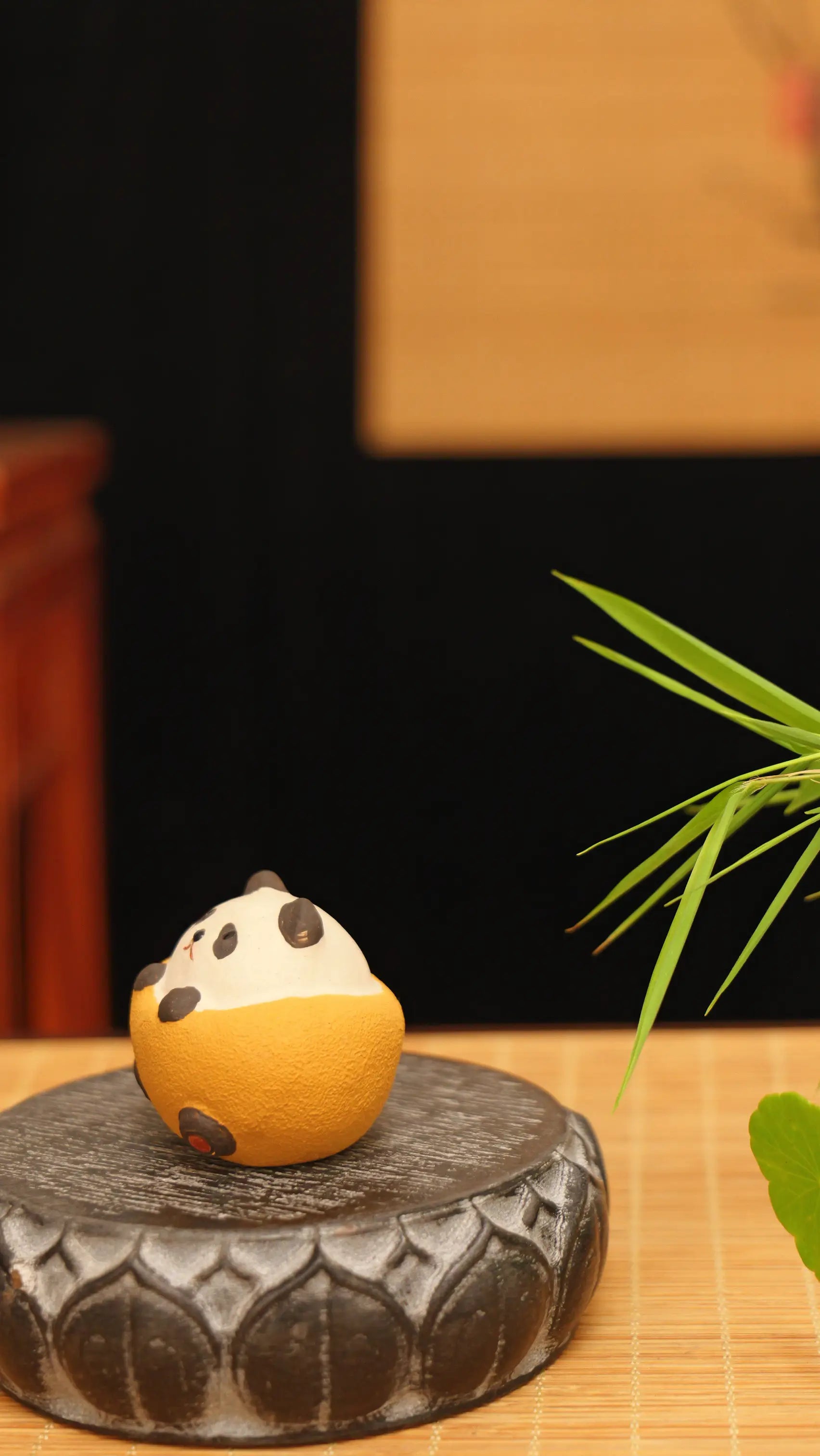 Yixing Zisha Handmade Yuanbao Panda Tea Pet