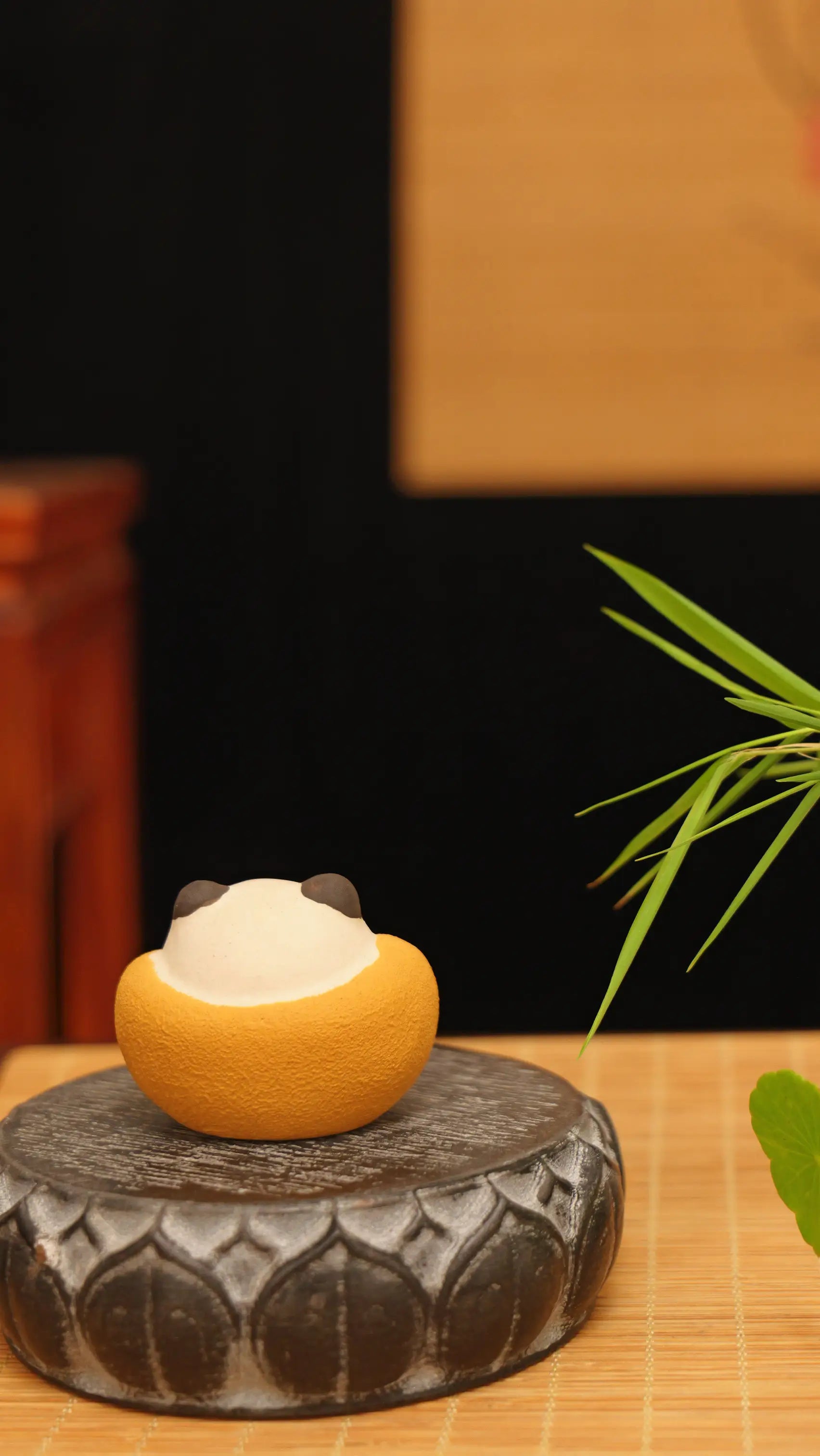 Yixing Zisha Handmade Yuanbao Panda Tea Pet