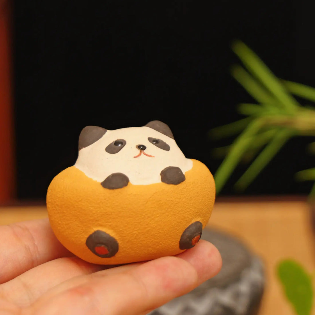 Yixing Zisha Handmade Yuanbao Panda Tea Pet