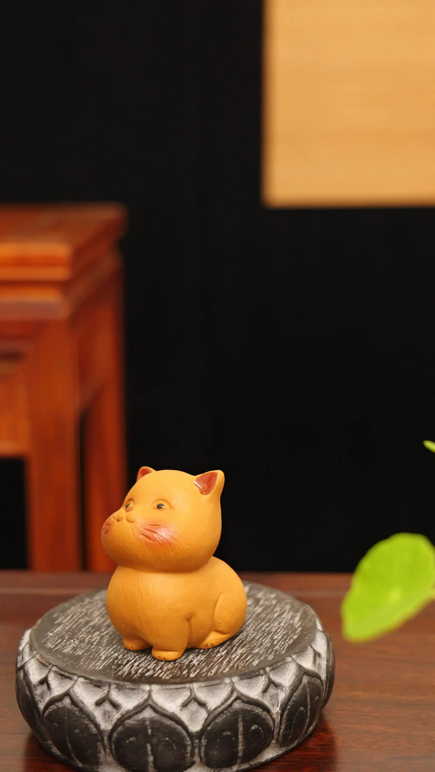 Yixing Handmade Lucky Cat Tea Pet (Sitting Cute Style)