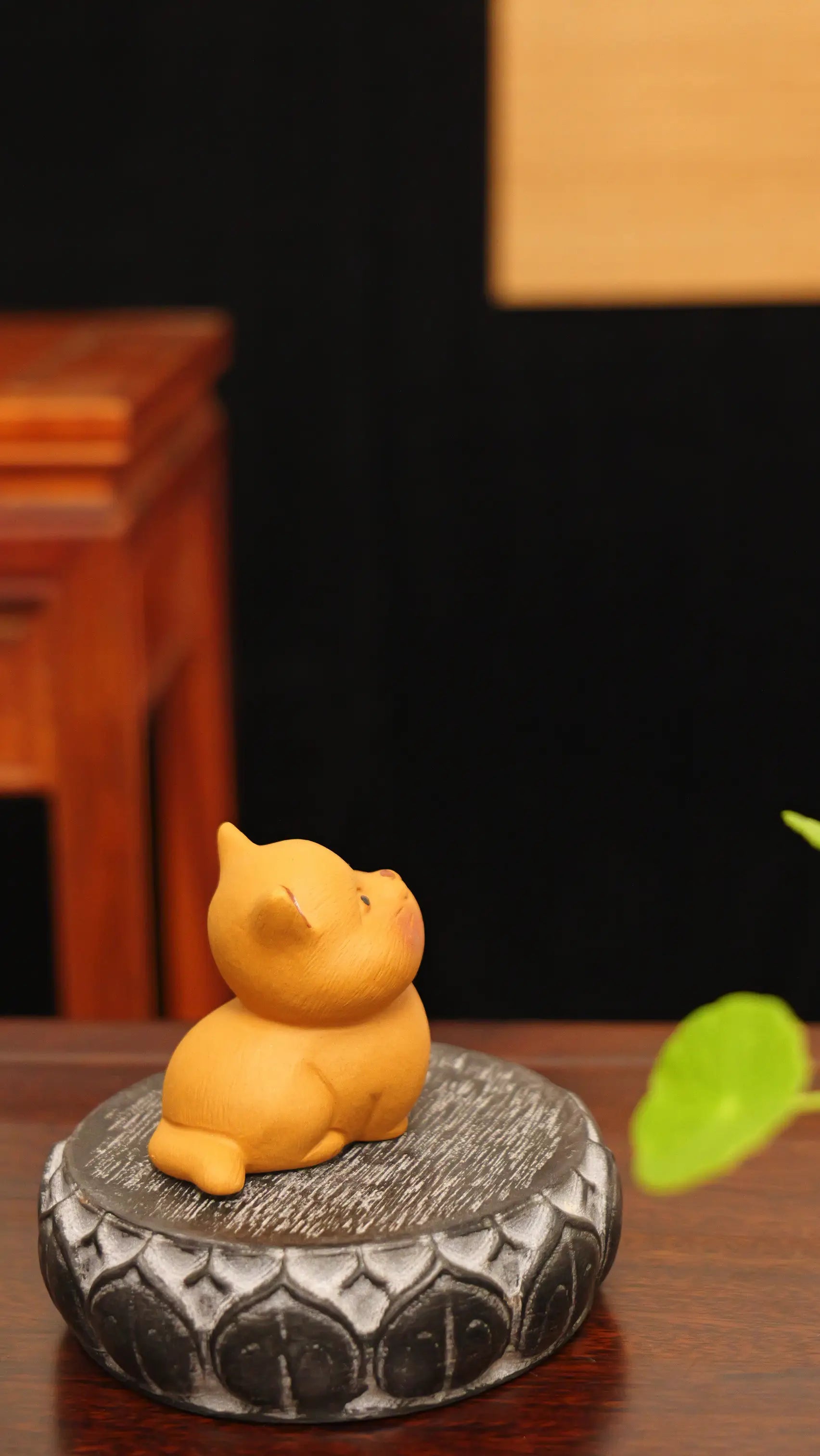 Yixing Handmade Lucky Cat Tea Pet (Sitting Cute Style)