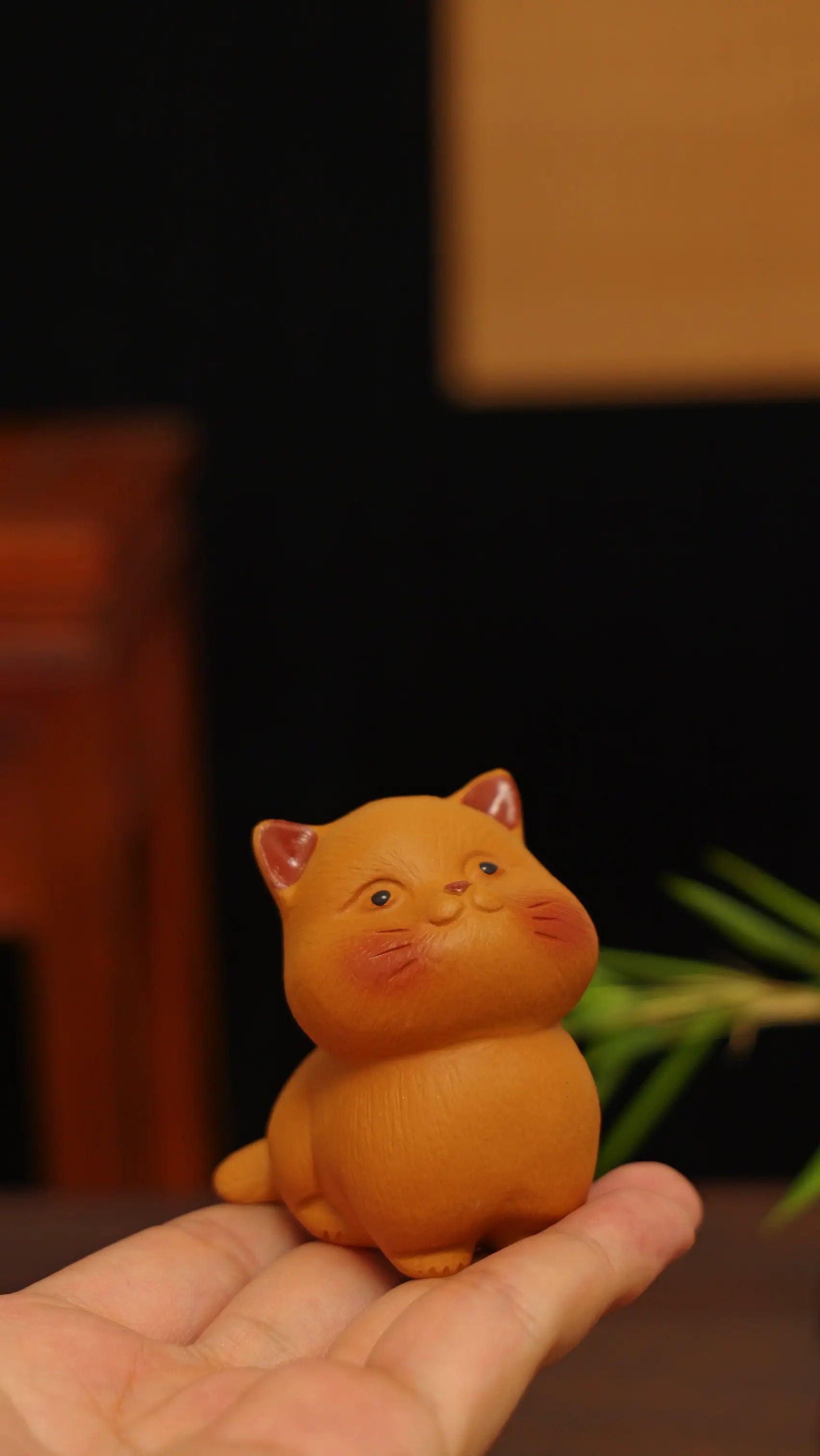 Yixing Handmade Lucky Cat Tea Pet (Sitting Cute Style)