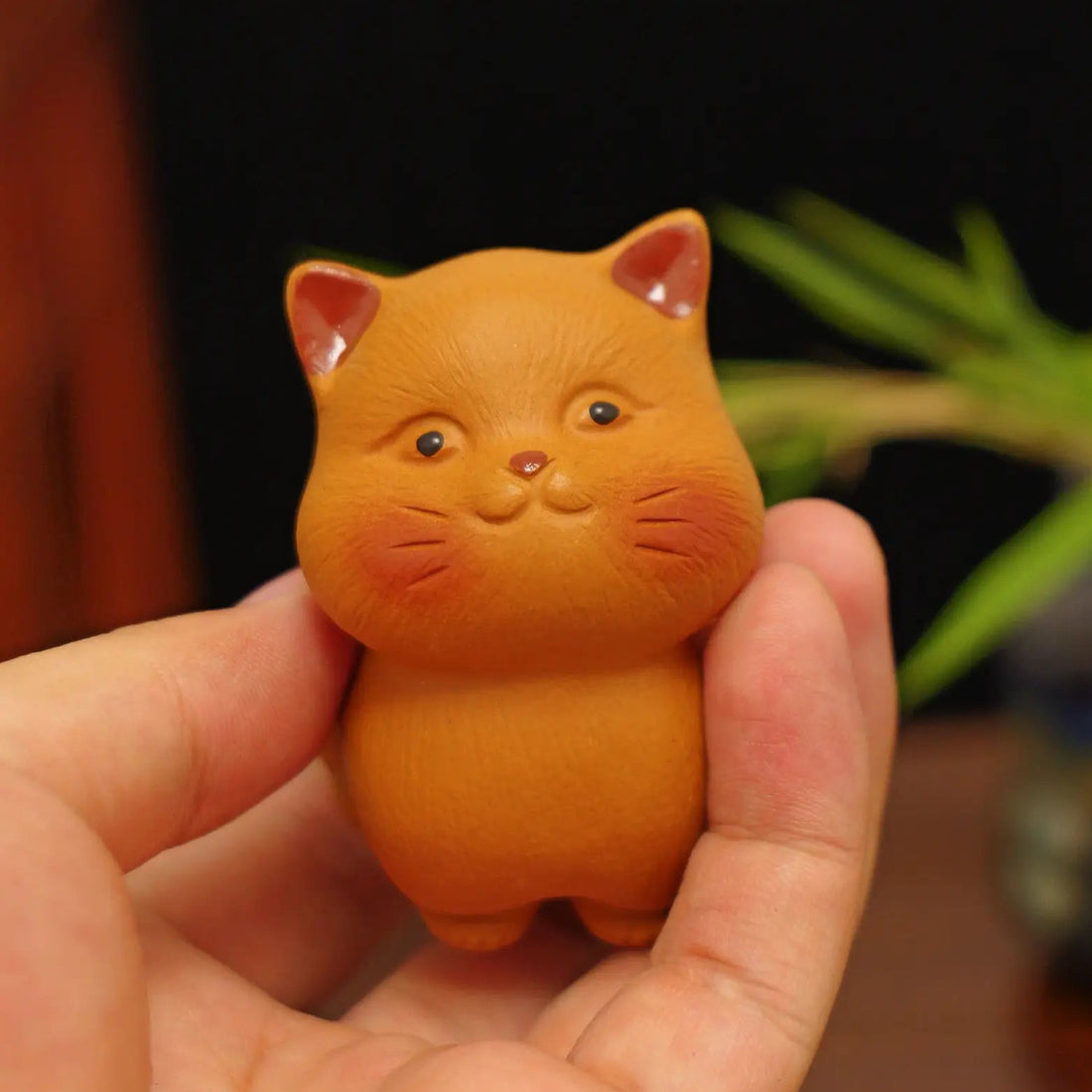Yixing Handmade Lucky Cat Tea Pet (Sitting Cute Style)