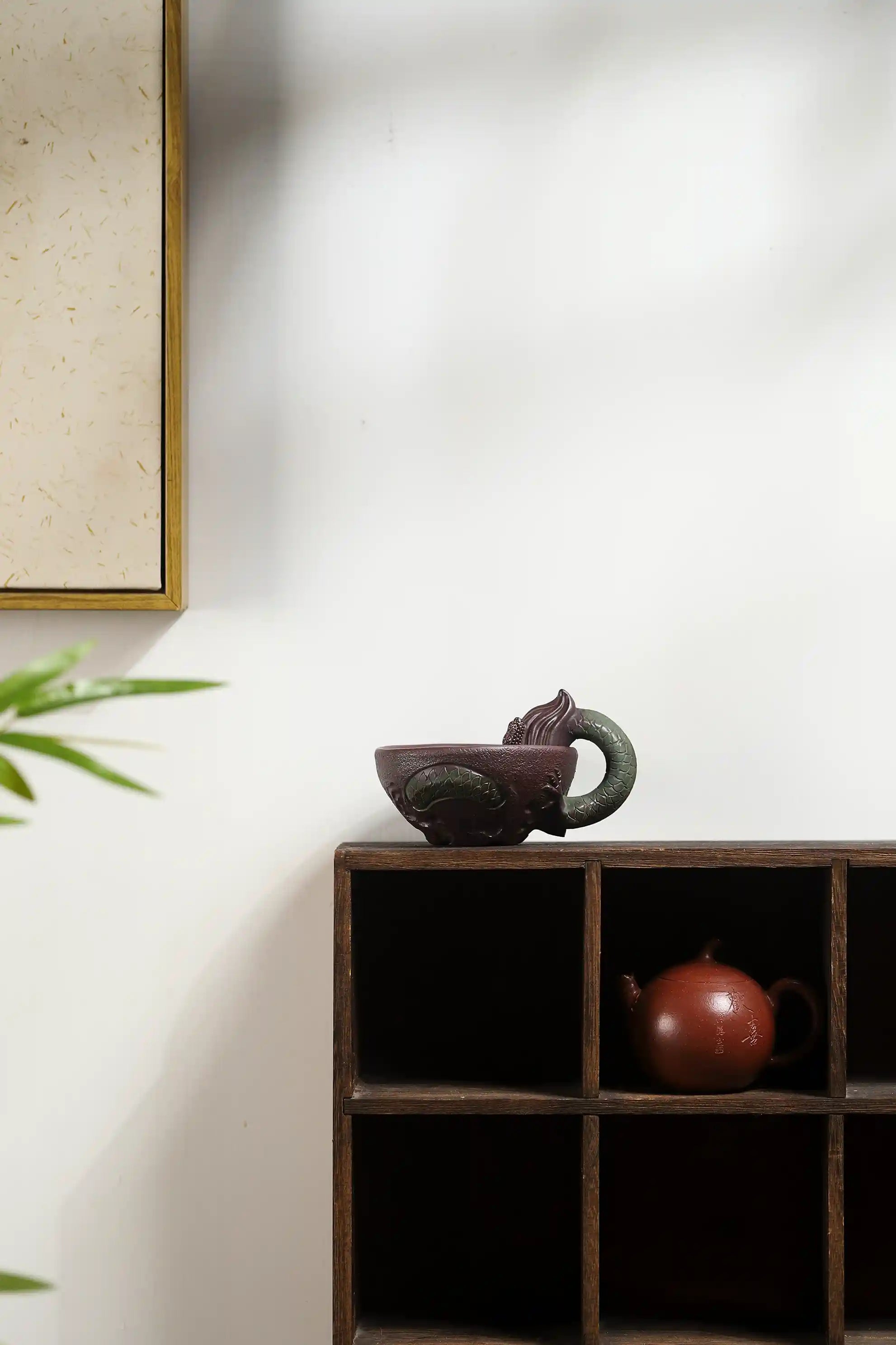 Yixing Zisha Hand-Carved Dragon Head Tea Cup