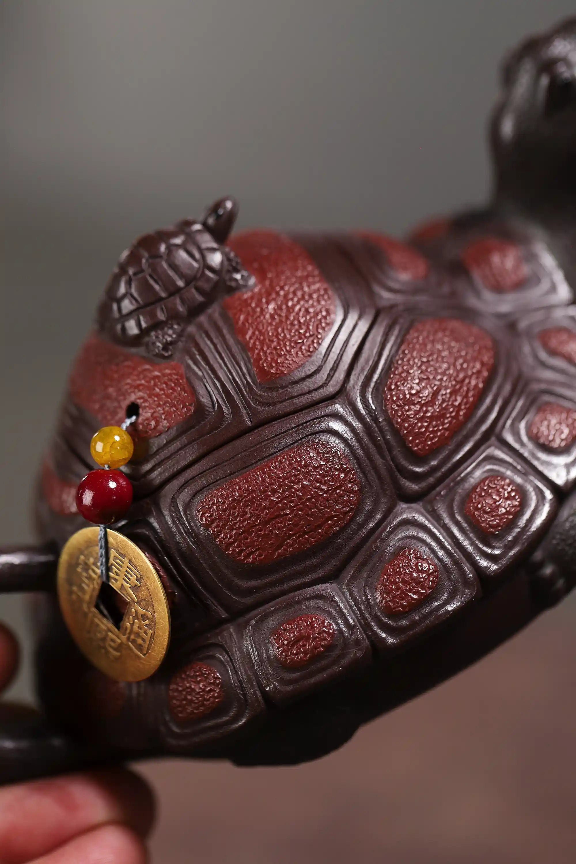 Yixing Zisha Handmade Auspicious Turtle Teapot