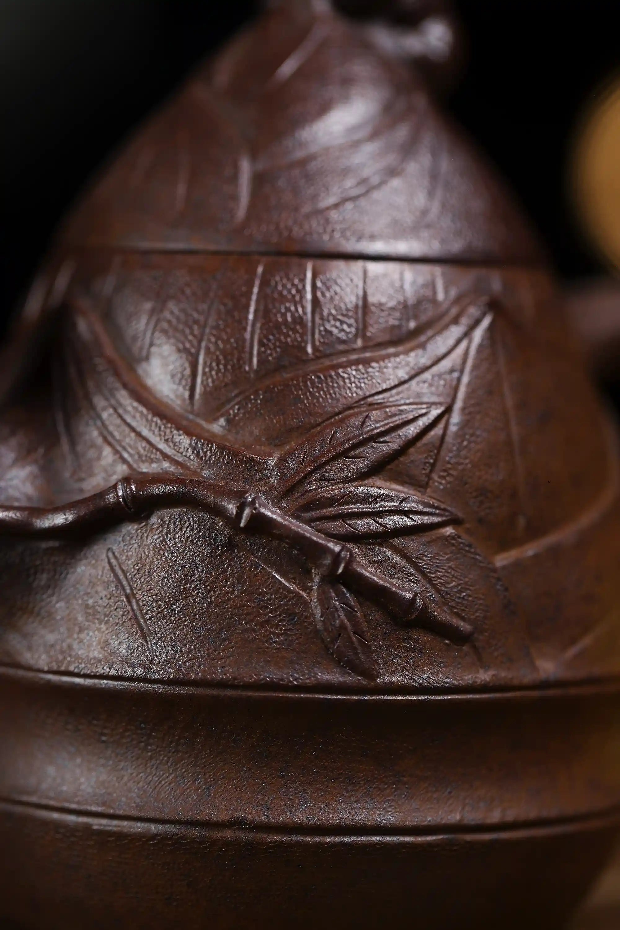 Yixing Zisha Handmade Bamboo Shoot Panda Teapot