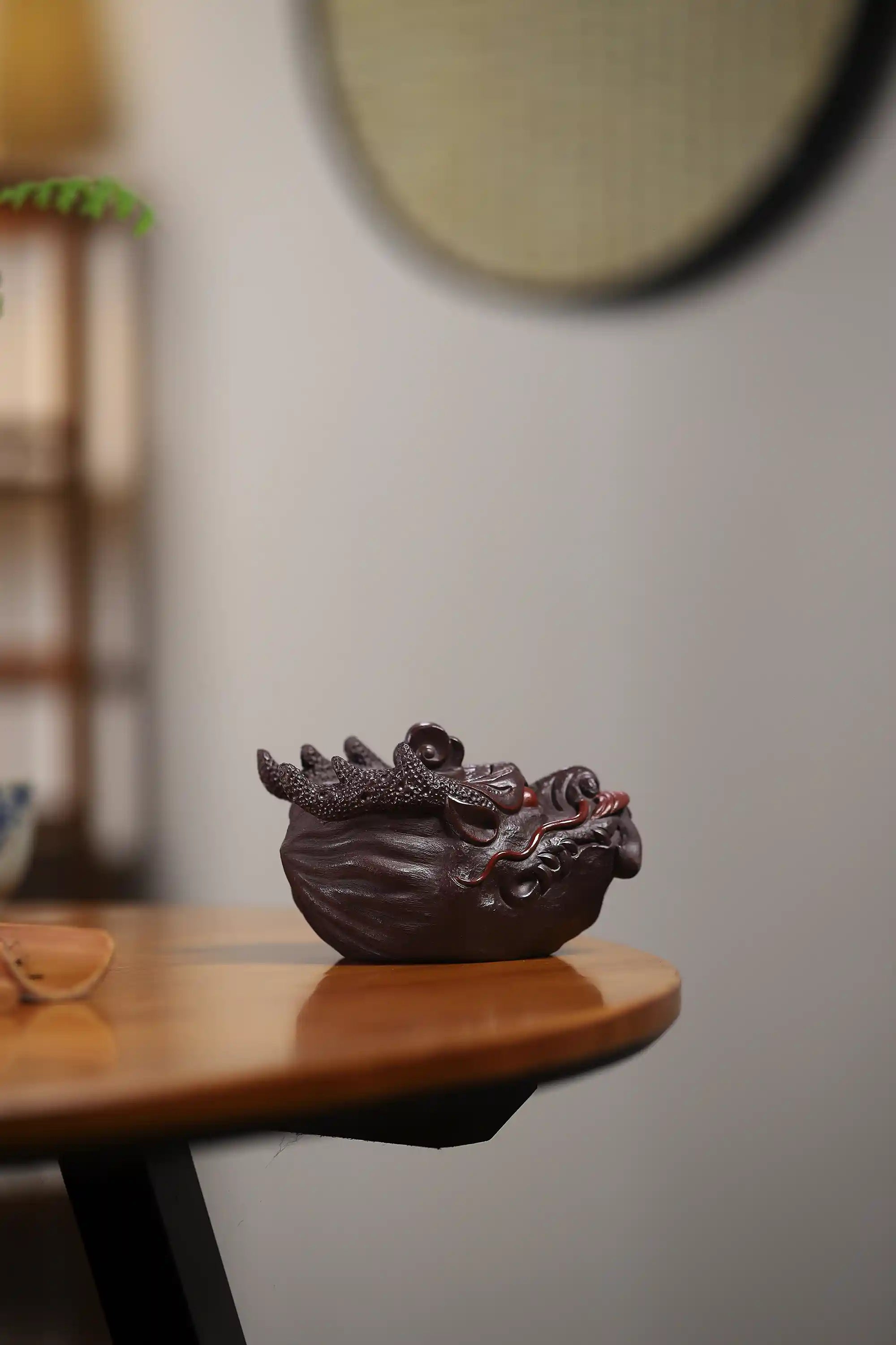 Yixing Zisha Handmade Bionic Dragon Head Teapot