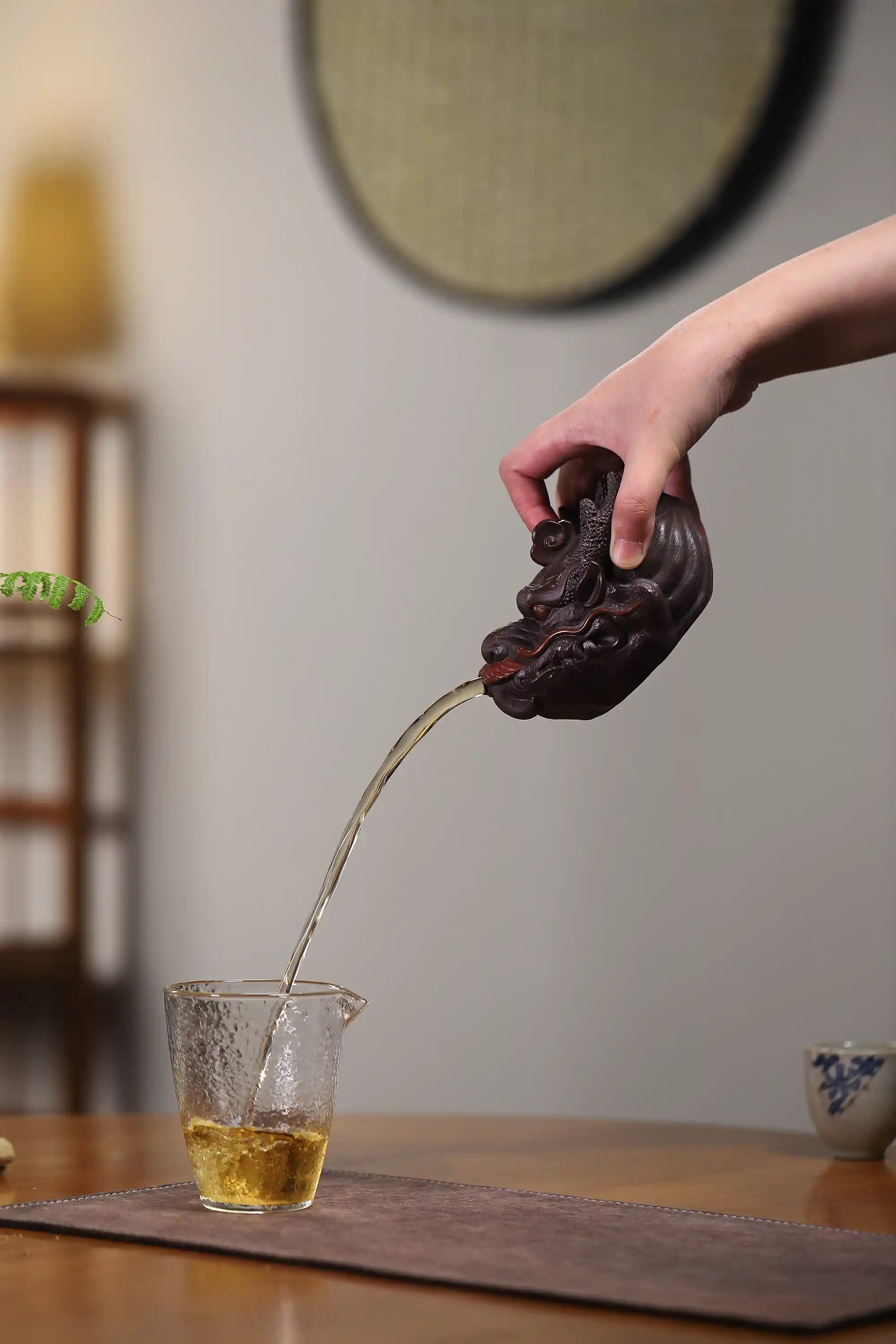 Yixing Zisha Handmade Bionic Dragon Head Teapot
