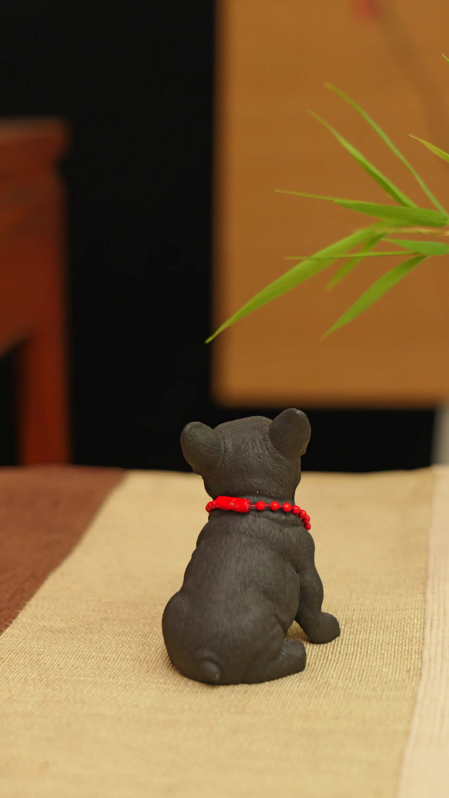 Yixing Zisha Handmade Black French Bulldog Tea Pet