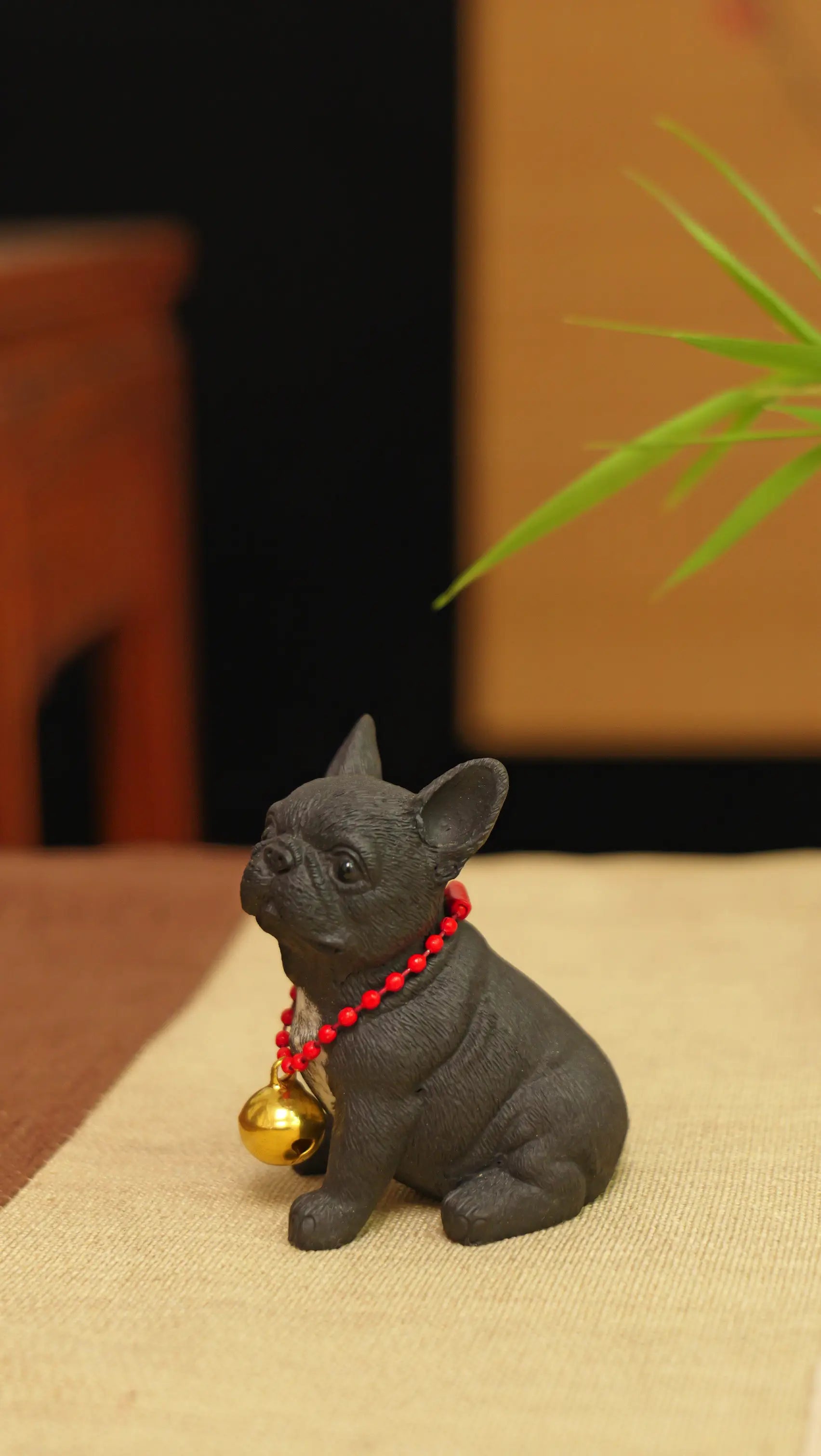 Yixing Zisha Handmade Black French Bulldog Tea Pet