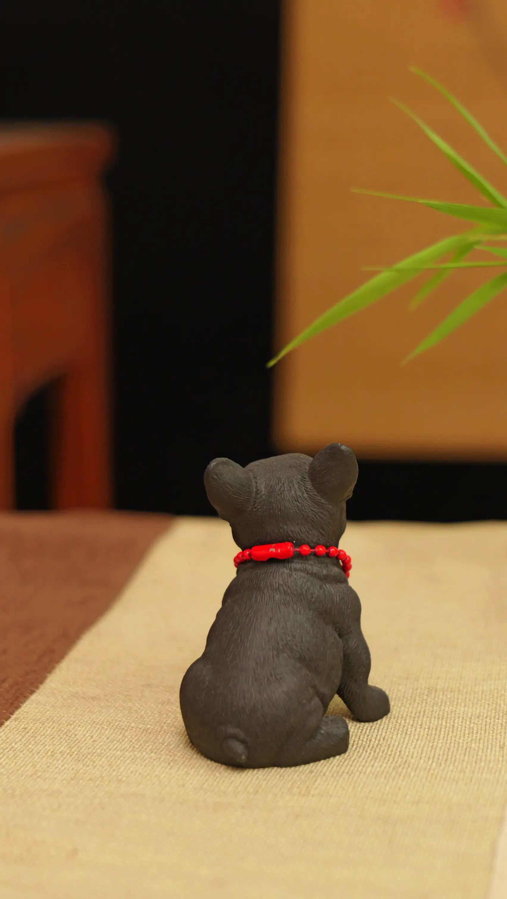 Yixing Zisha Handmade Black French Bulldog Tea Pet