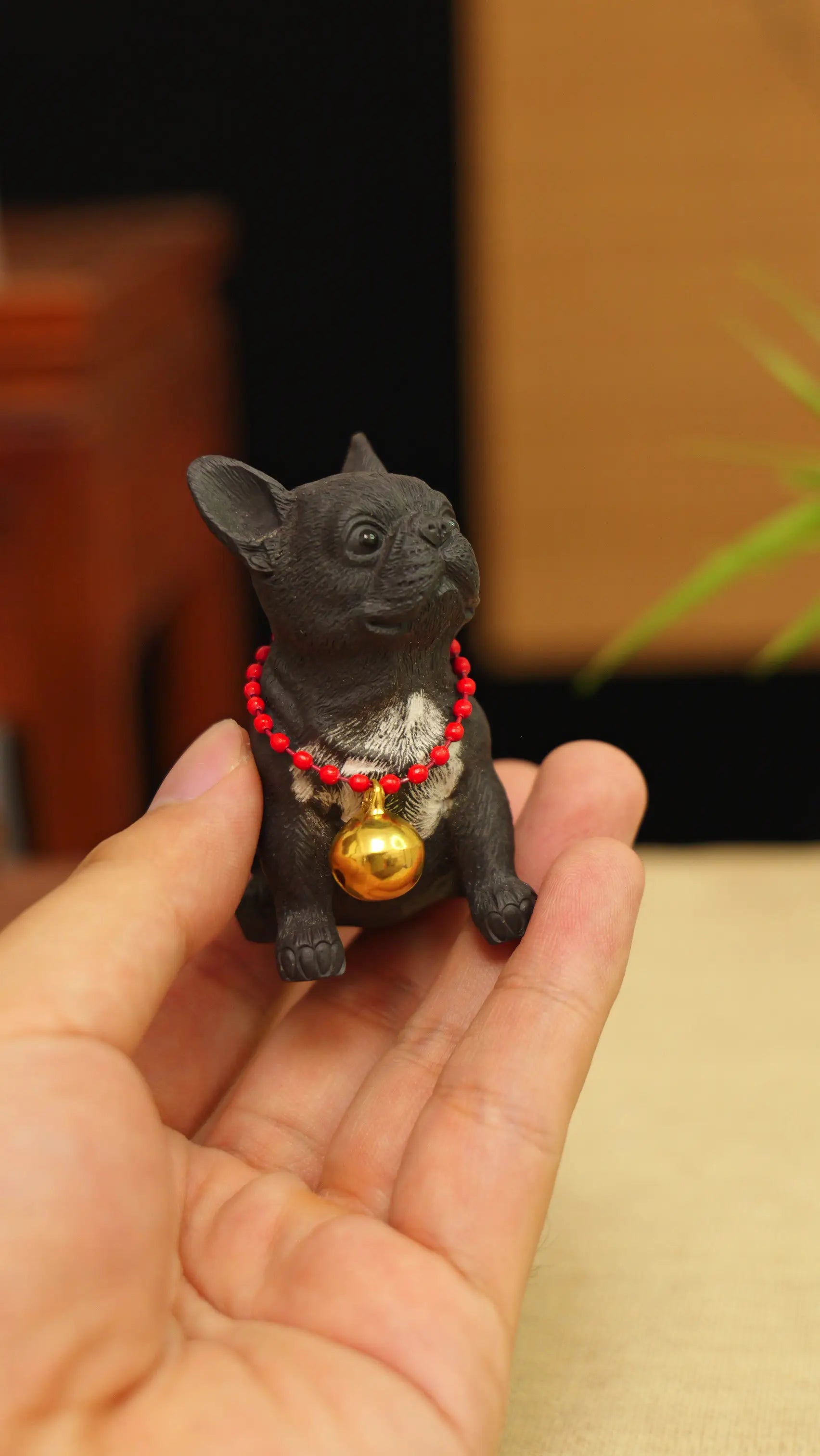 Yixing Zisha Handmade Black French Bulldog Tea Pet