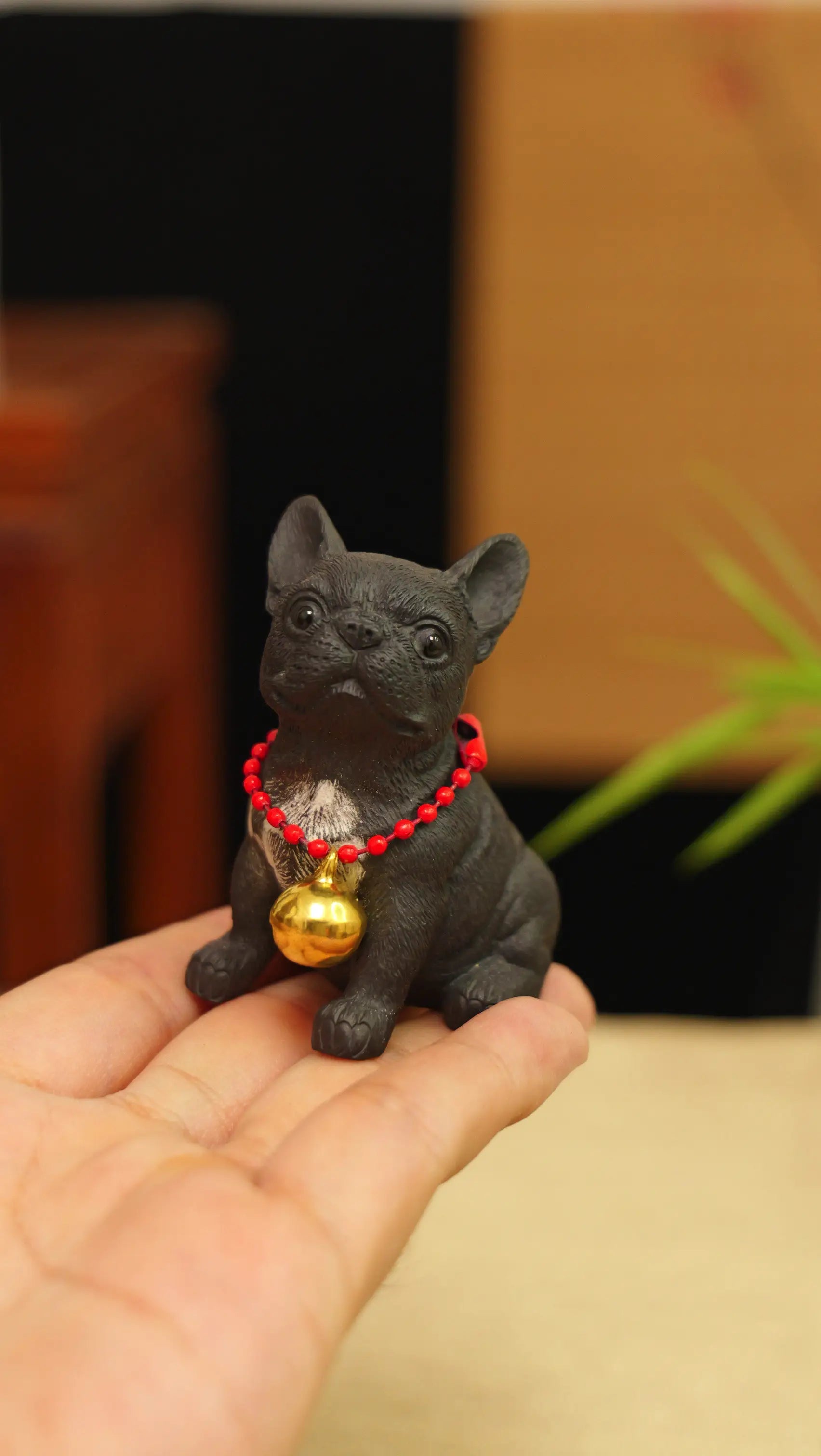 Yixing Zisha Handmade Black French Bulldog Tea Pet