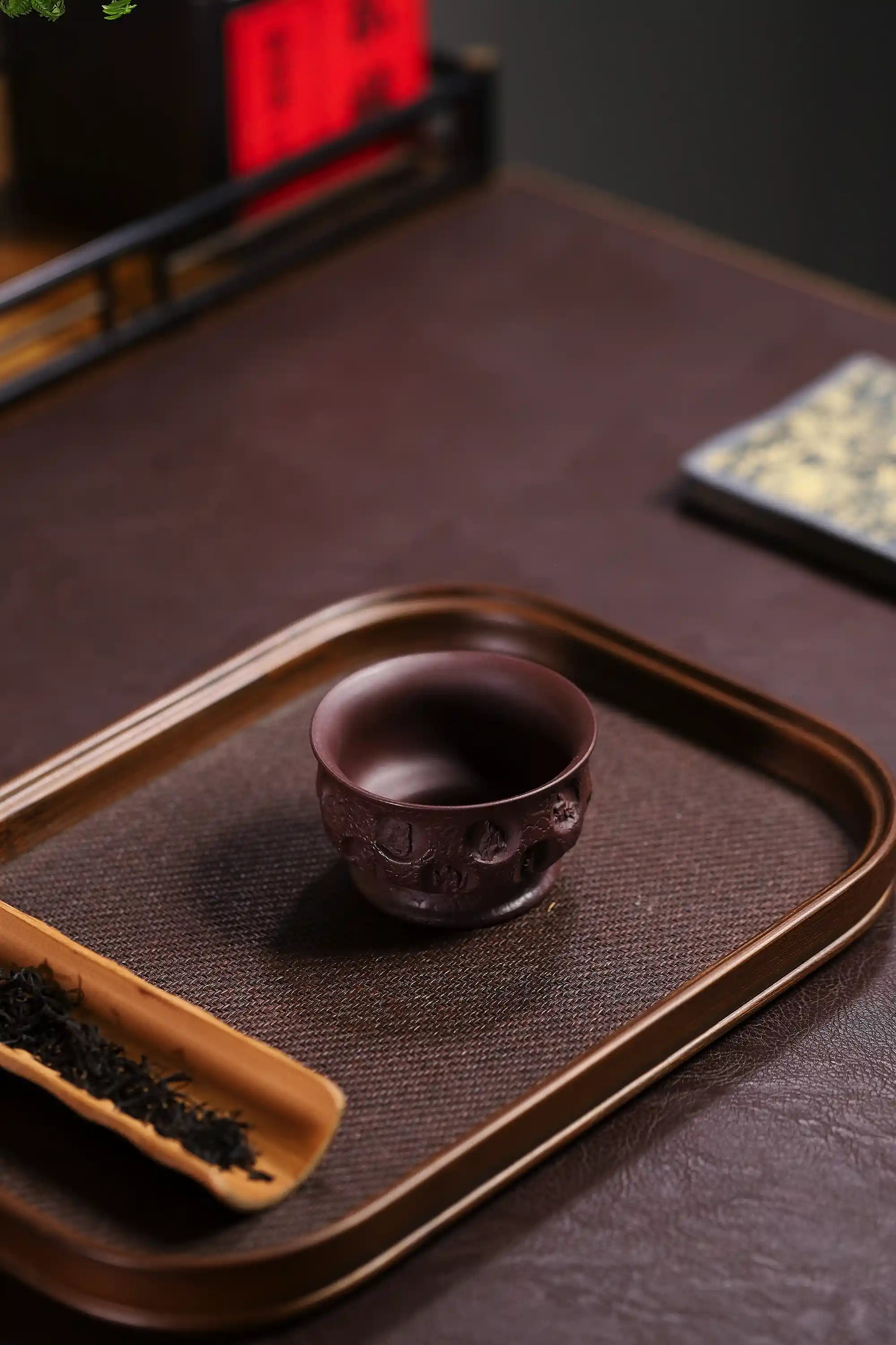 Yixing Zisha Handmade Buddha Grotto Tea Cup