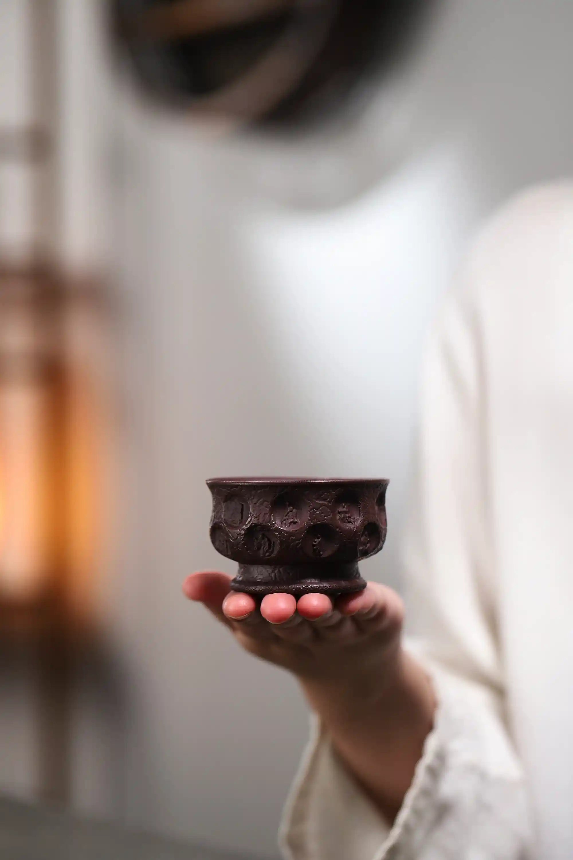 Yixing Zisha Handmade Buddha Grotto Tea Cup