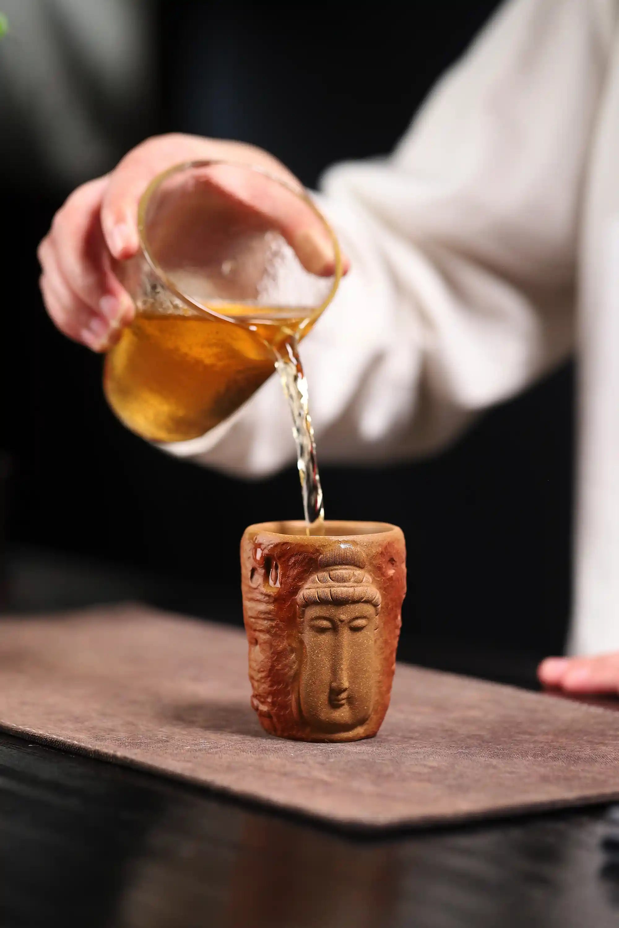 Yixing Zisha Handmade Buddha - head Teacup