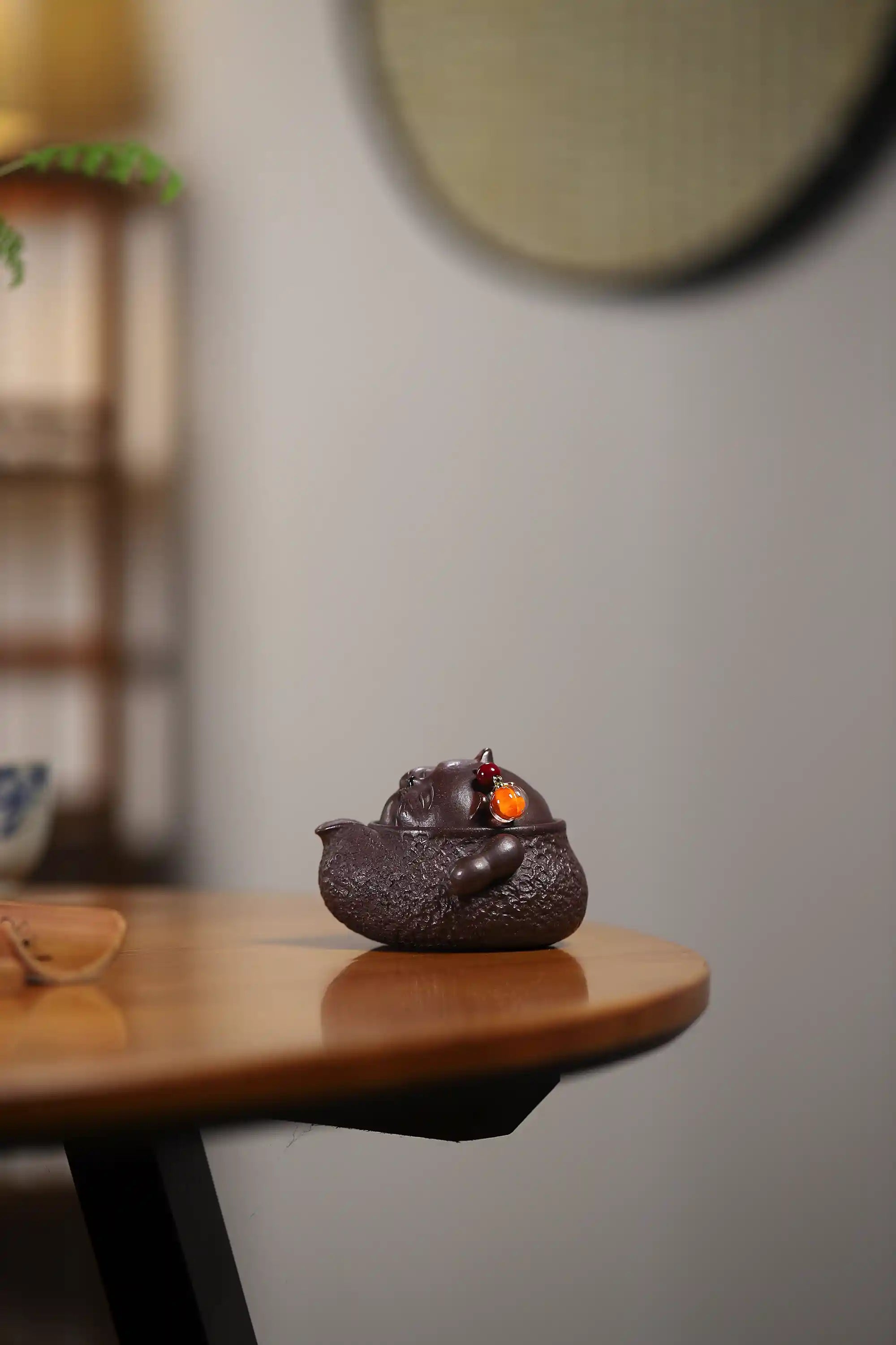 Yixing Zisha Handmade Cat Teapot