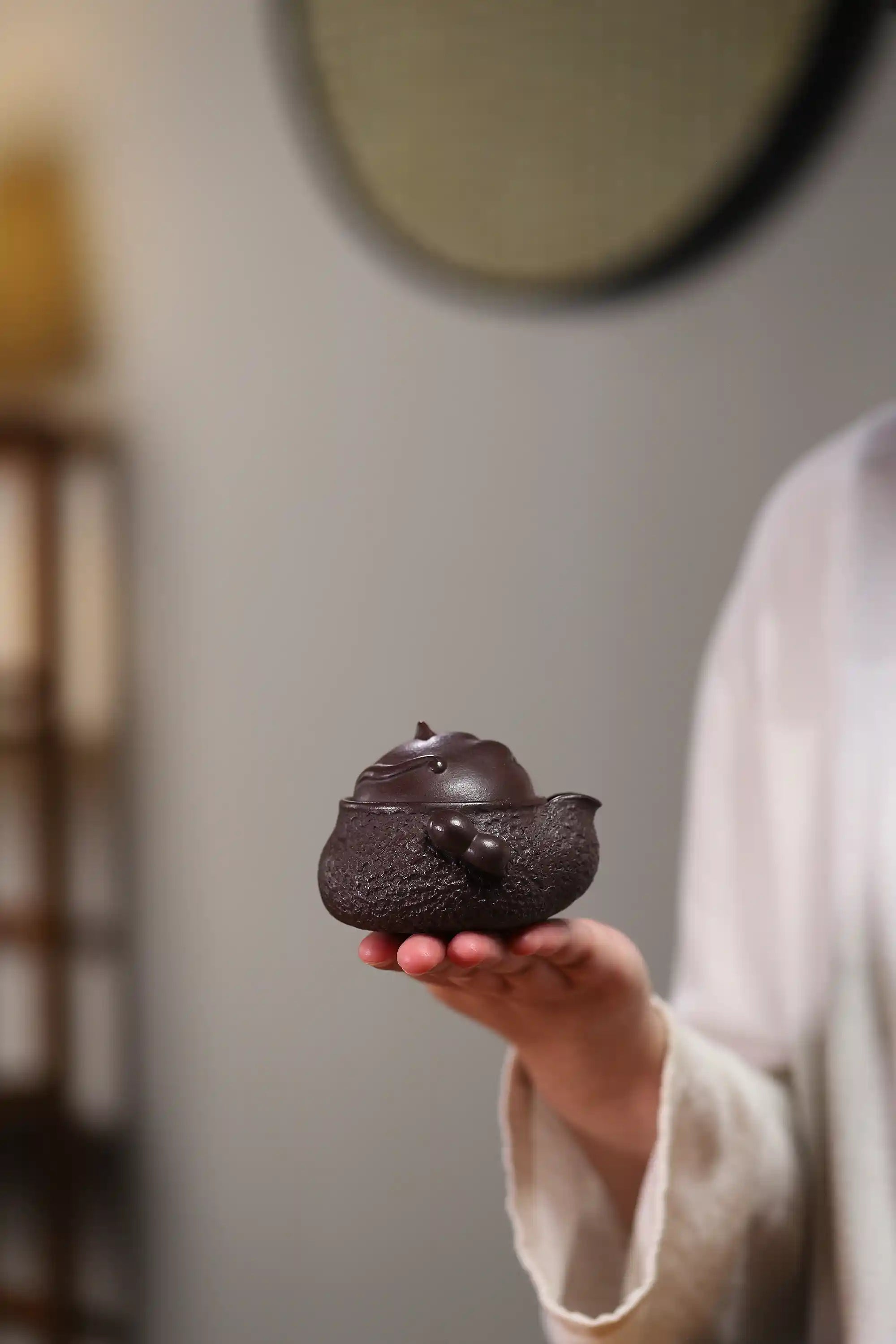 Yixing Zisha Handmade Cat Teapot