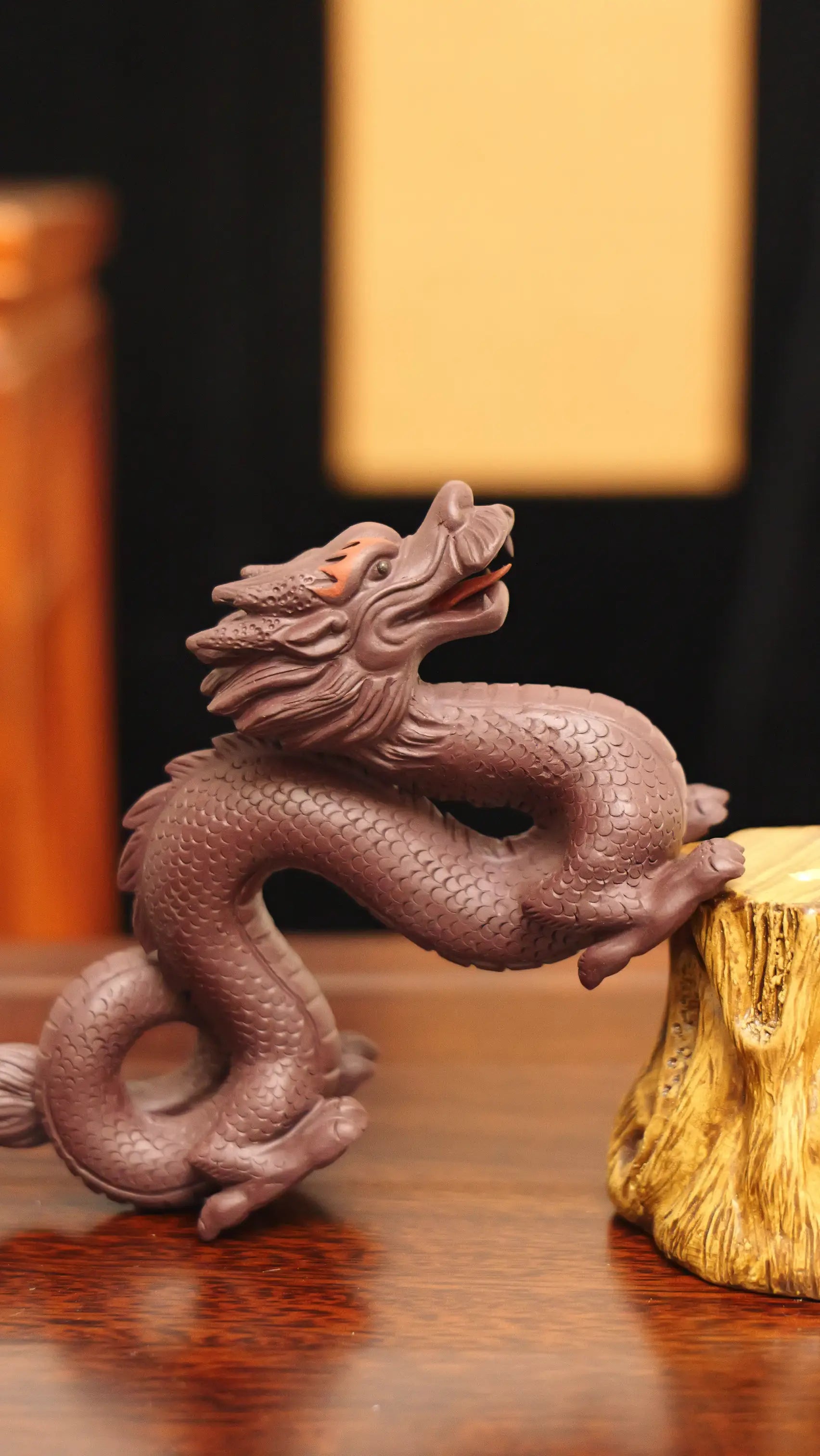 Yixing Zisha Handmade Coiled Dragon Tea Pet