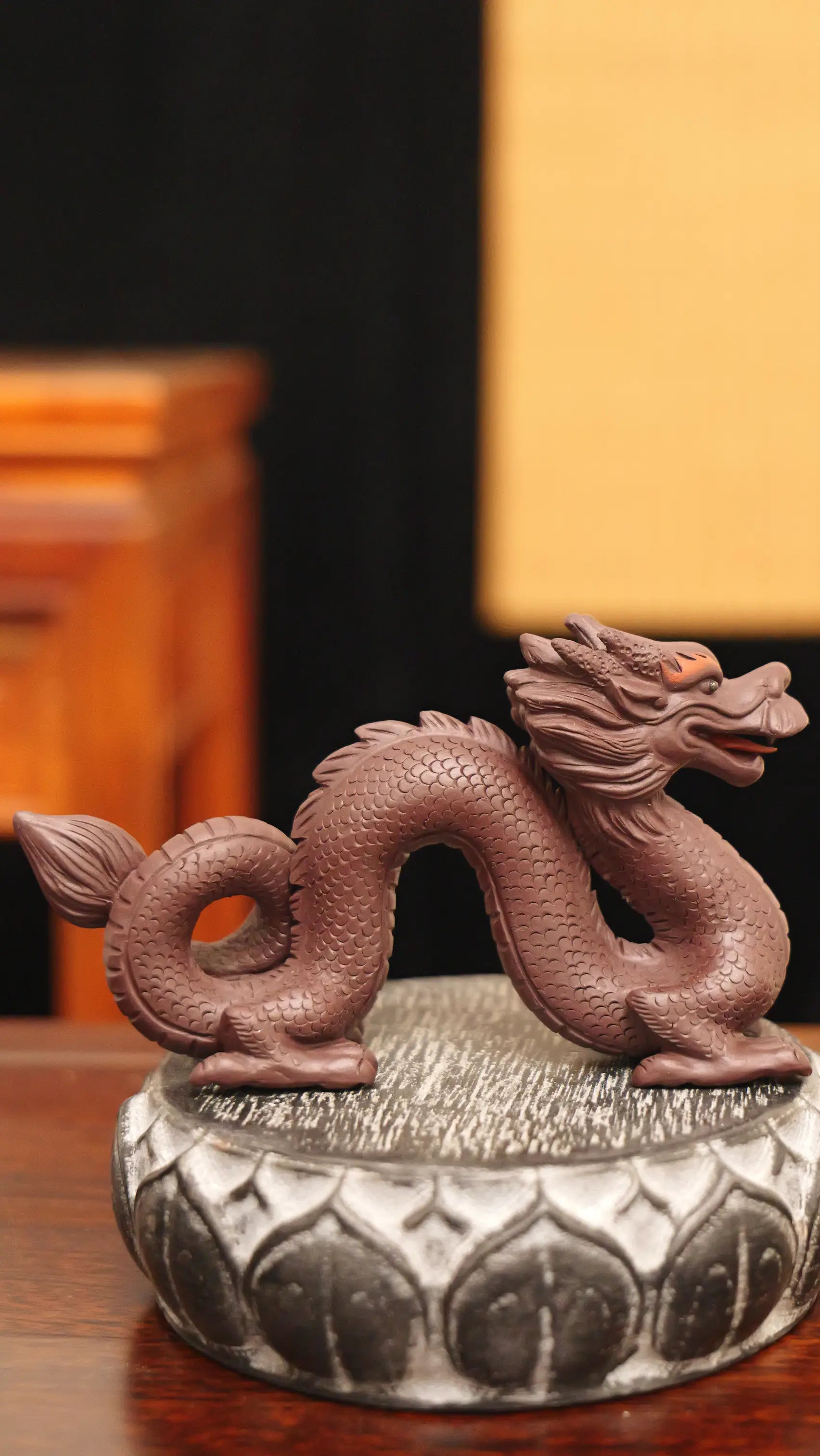 Yixing Zisha Handmade Coiled Dragon Tea Pet